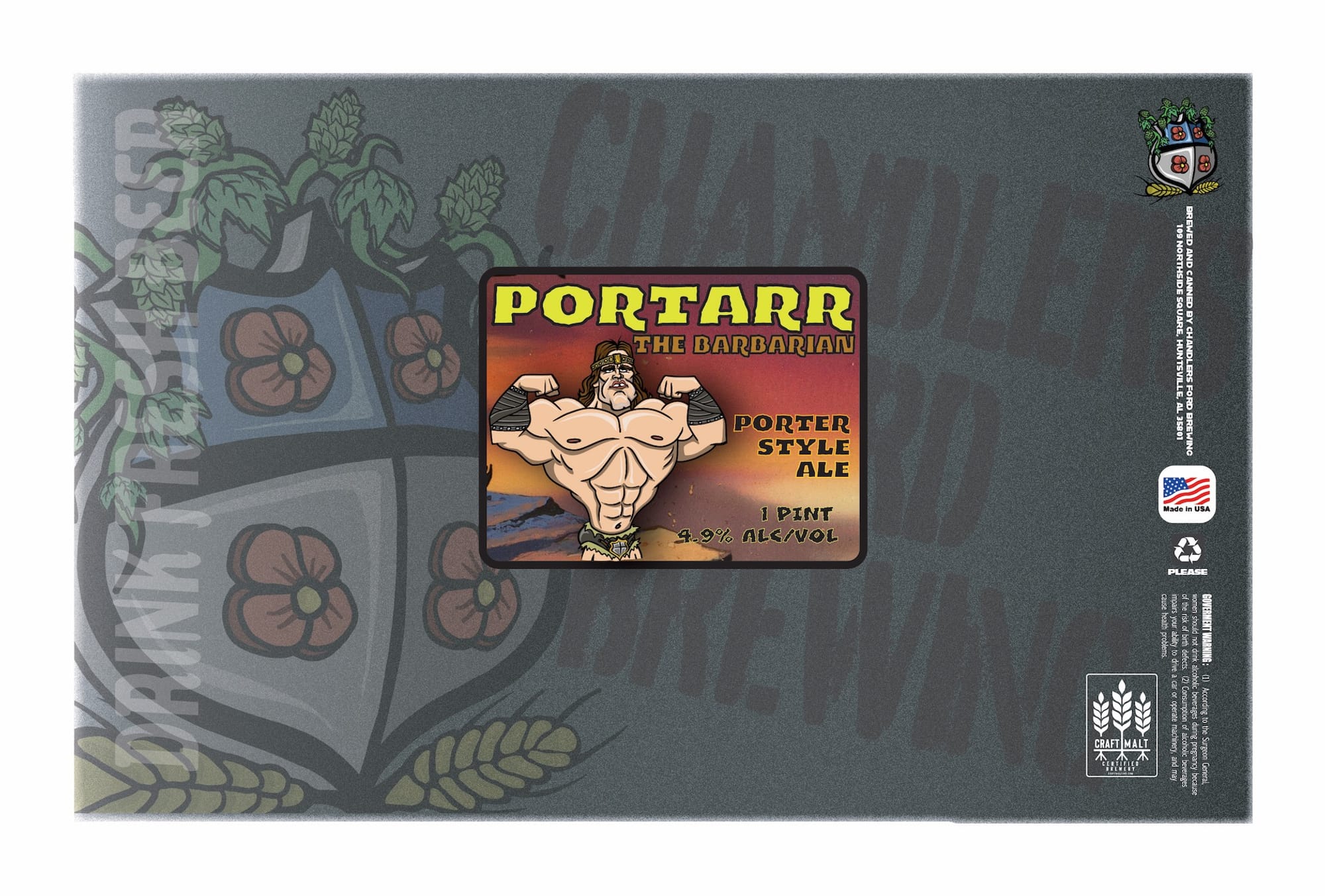 Portarr The Barbarian by Grandeur Brewing - beer label