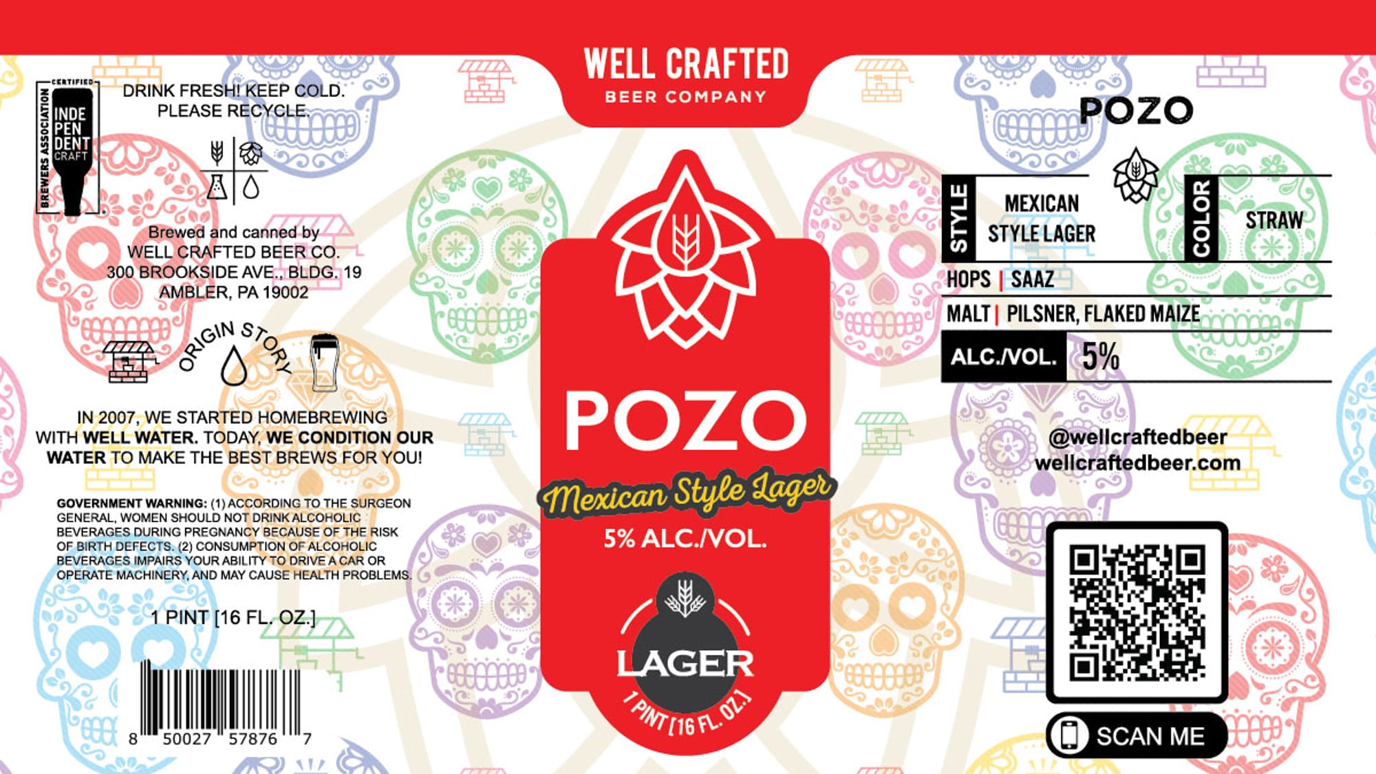 Pozo by Well Crafted Beer Company - beer label