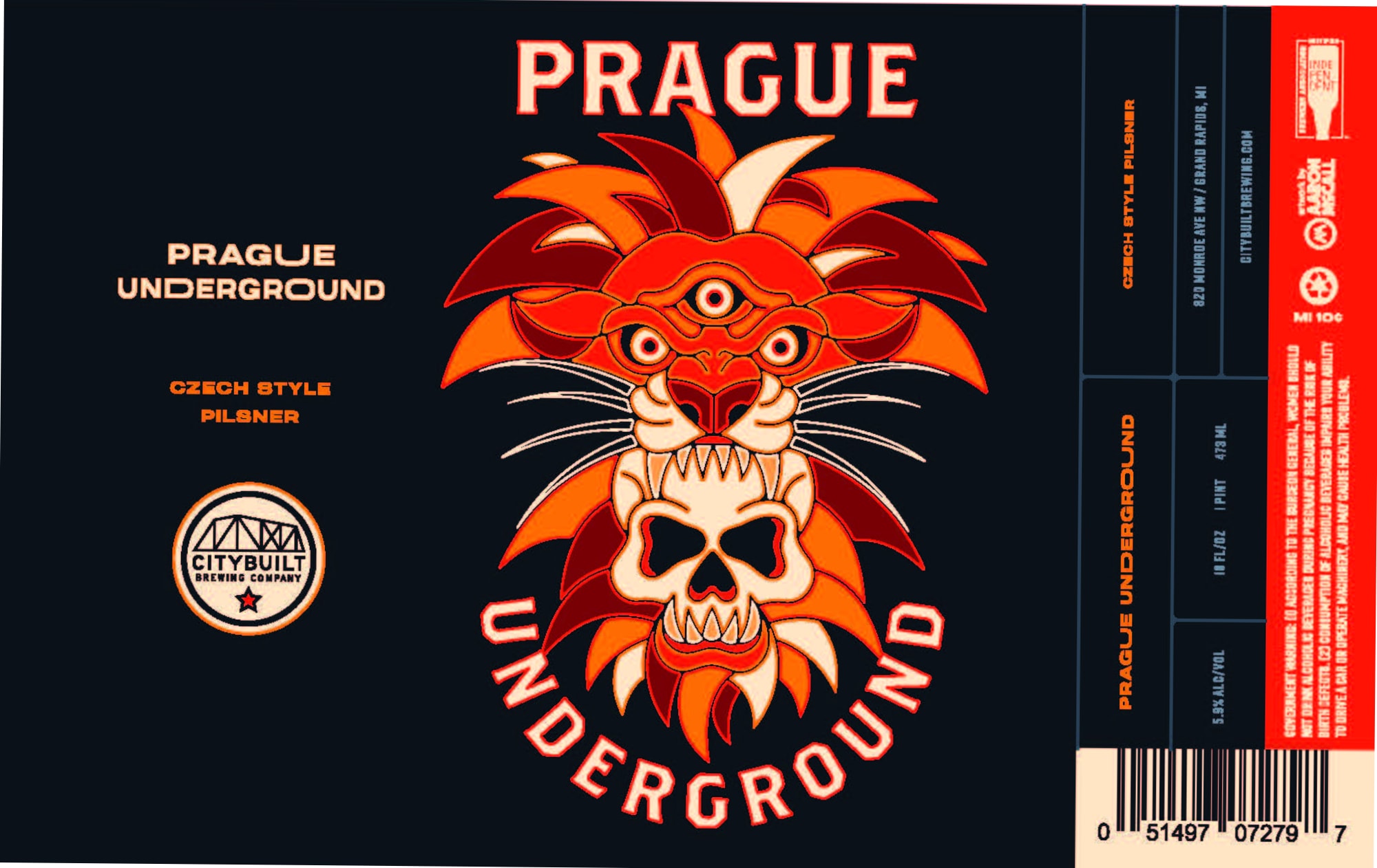 Prague Underground by City Built Brewing Company - beer label