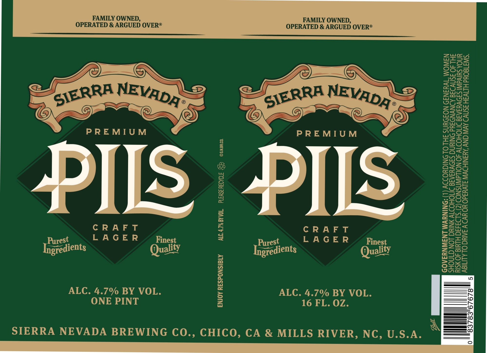 Premium Pils Pil by Sierra Nevada Brewing Co. - beer label