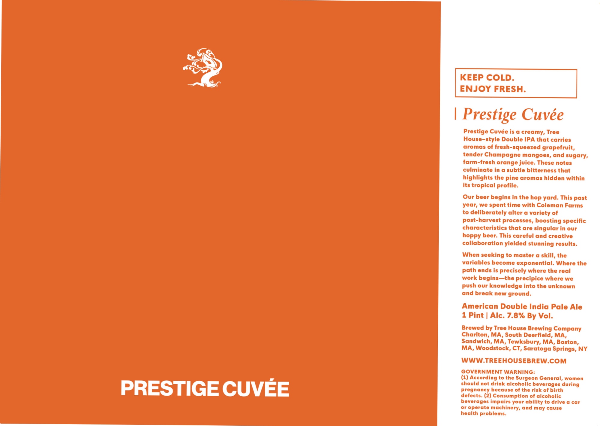Prestige Cuvée by Tree House Brewing Company - beer label