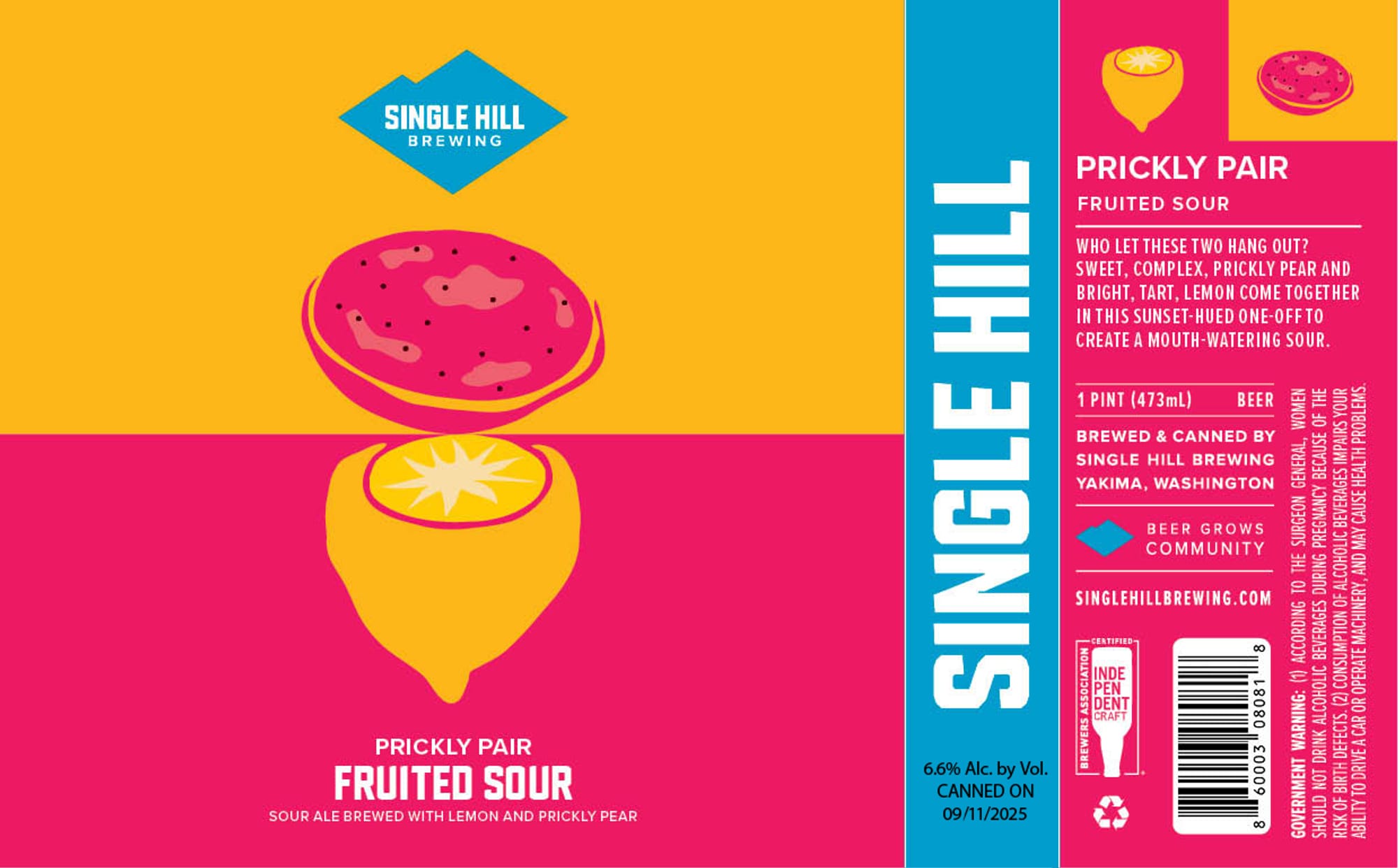 Prickly Pair by Single Hill Brewing - beer label