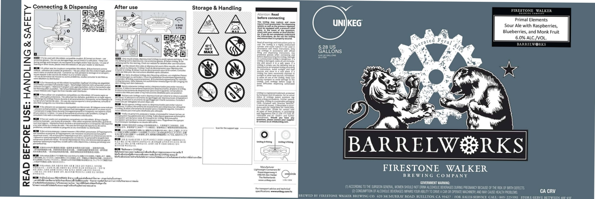 Primal Elements by Firestone Walker - beer label