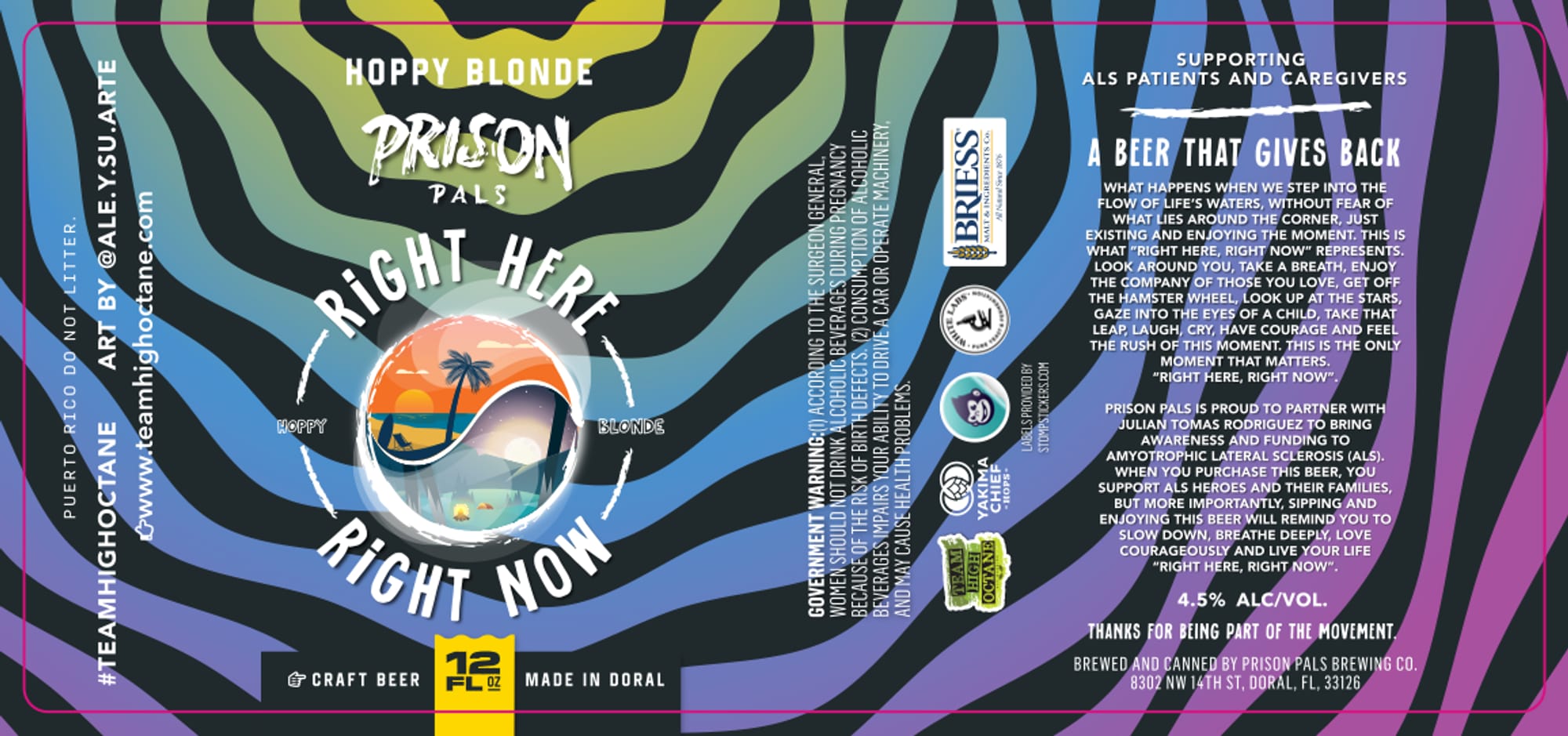 Prison Pals Right Here Right Now by Southern Tier Brewing Co. - beer label