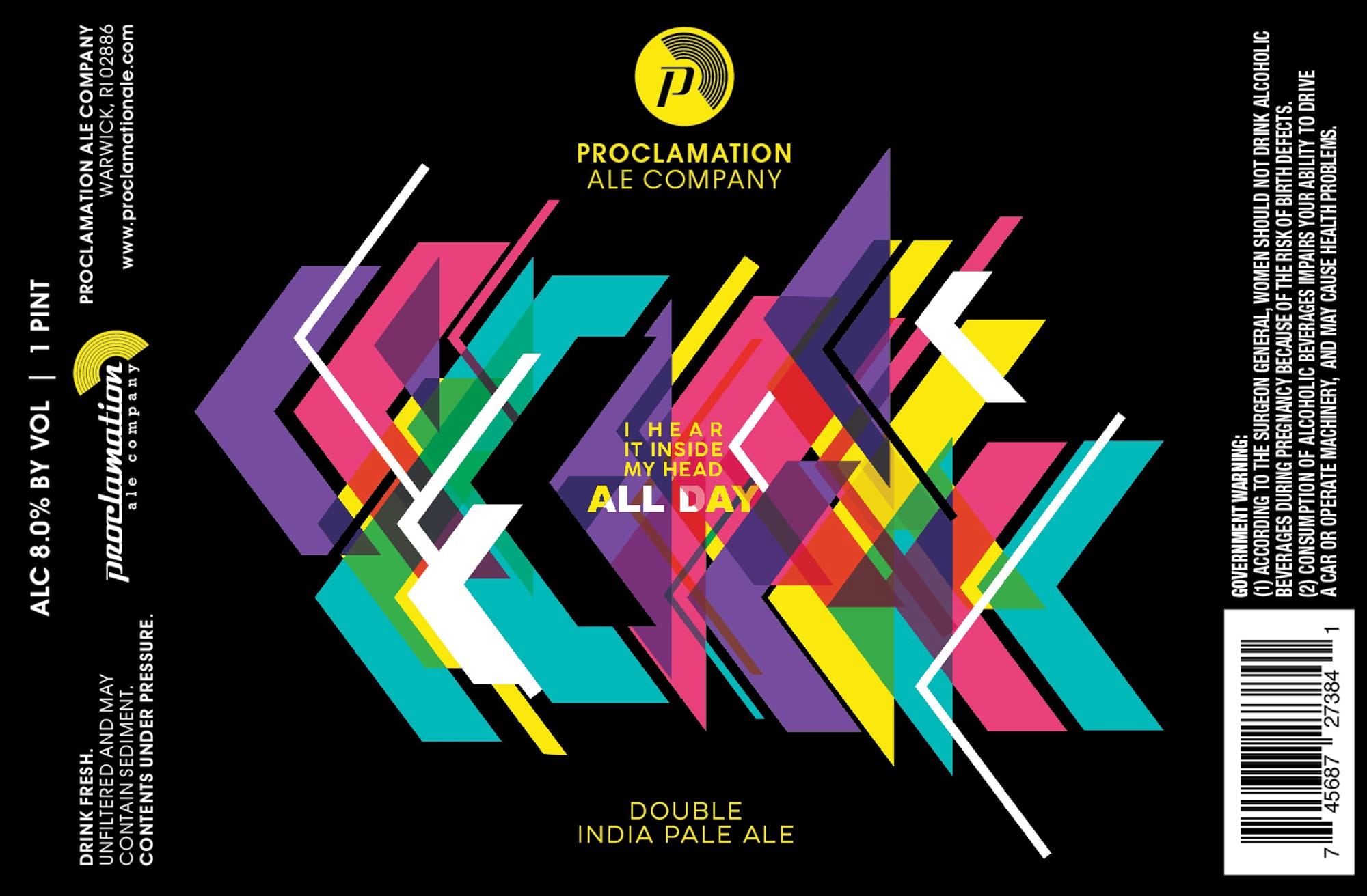 Double India Pale Ale by Proclamation Ale Company - beer label