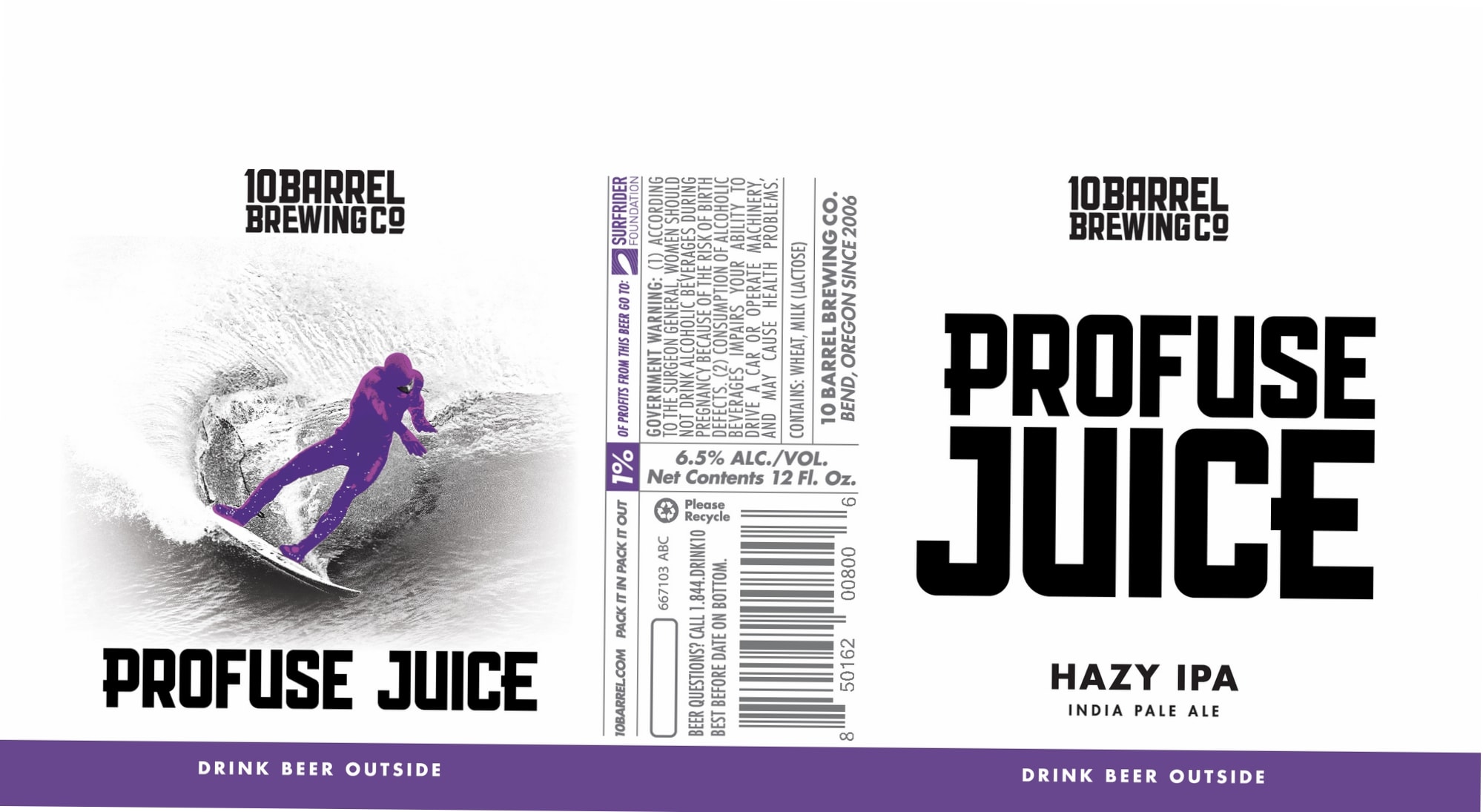 Profuse Juice by 10 Barrel Brewing Co. - beer label