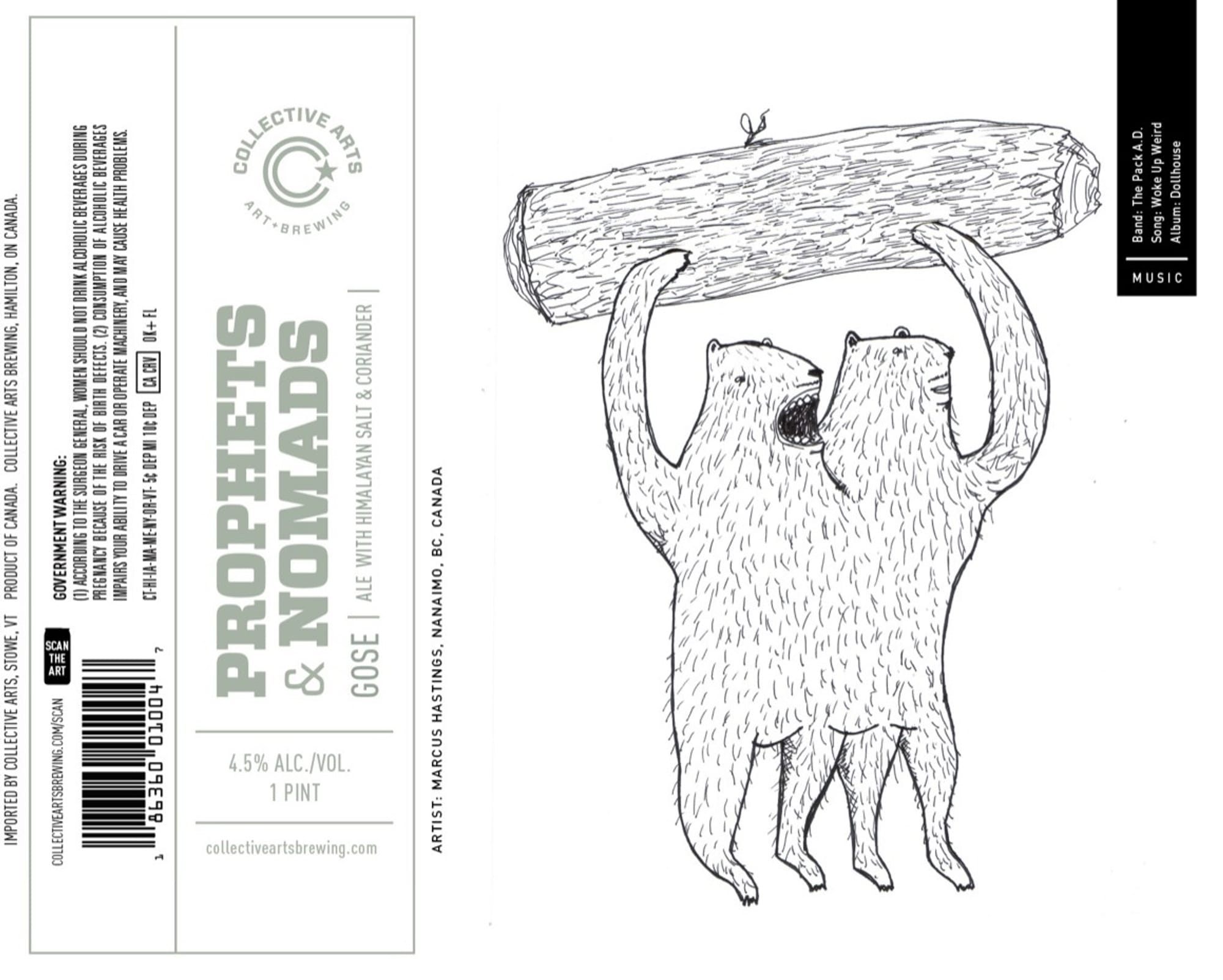 Prophets Nomads by Collective Arts Brewing - beer label