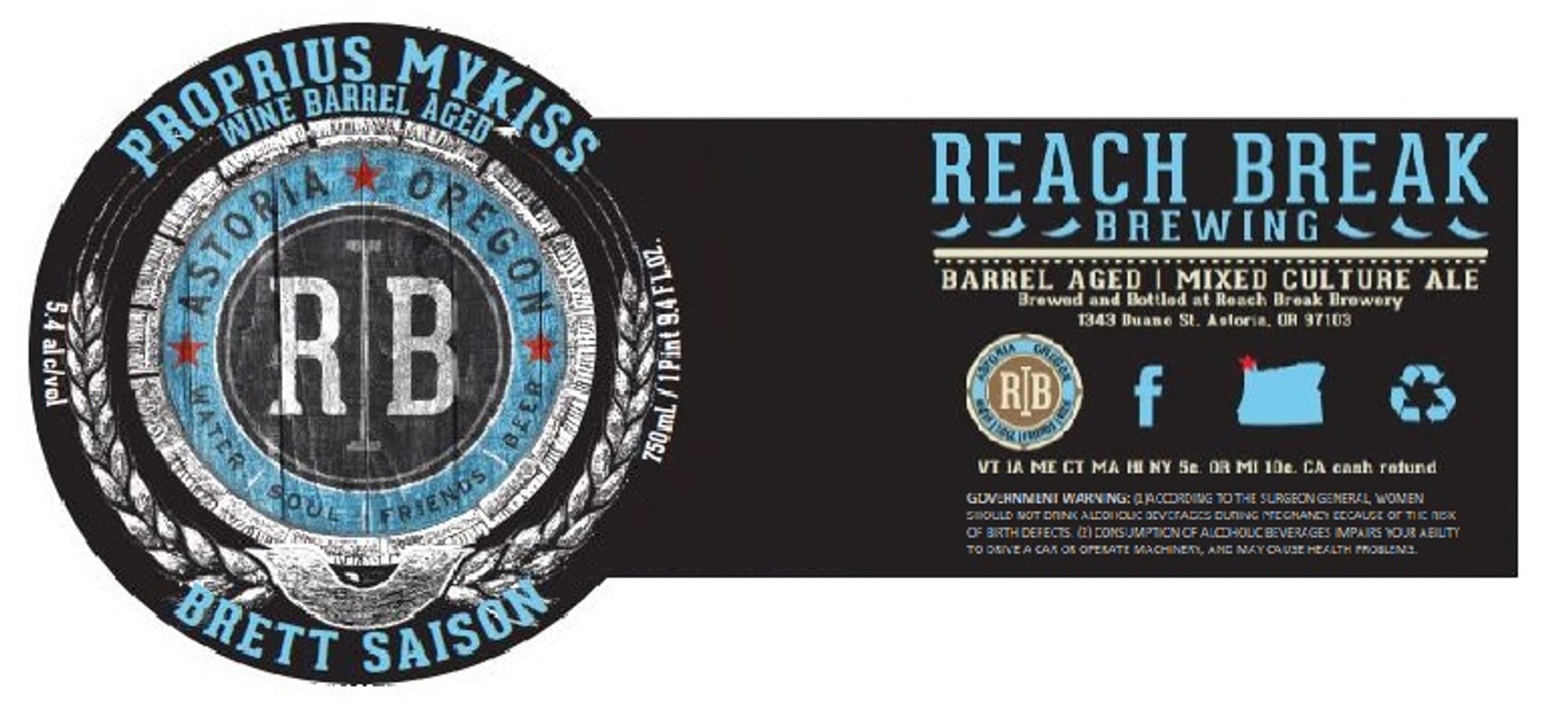 Proprietus Mykiss by Reach Break Brewing - beer label