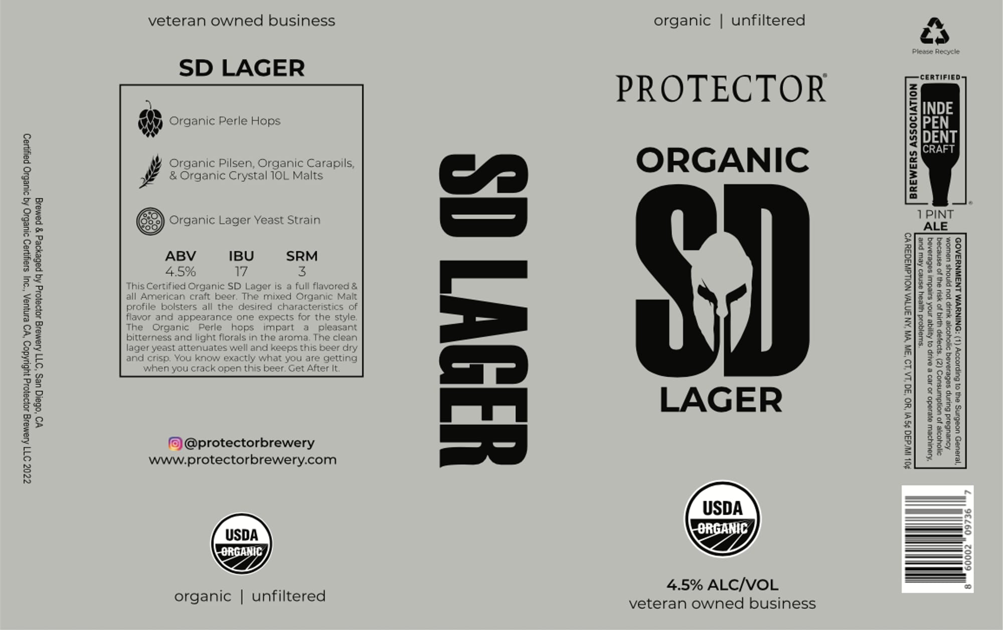 SD Lager by Protector Brewery - beer label