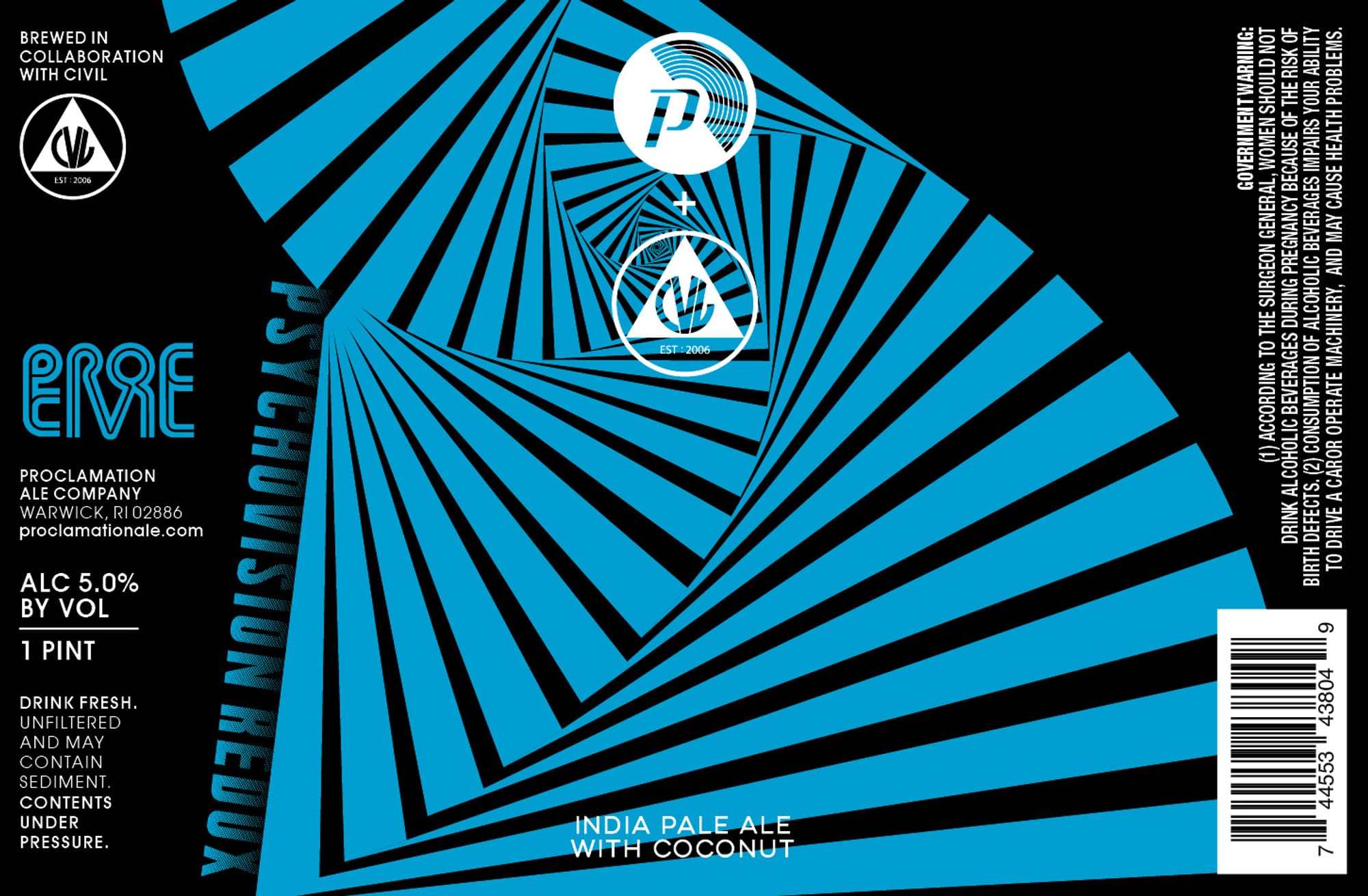 Psychoduvet by Proclamation Ale Company - beer label