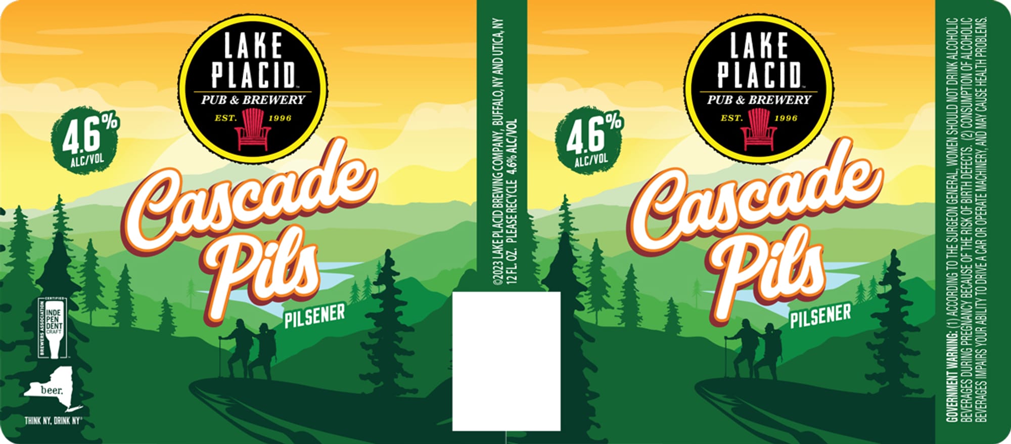 Cascade Pils by Lake Placid Pub & Brewery - beer label