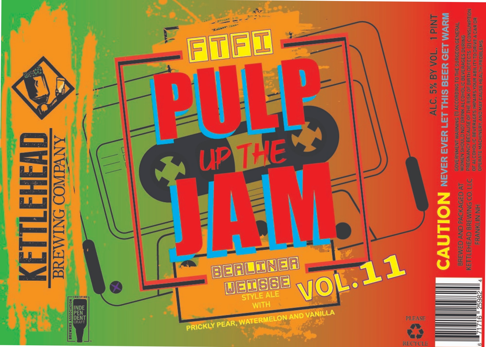 Pulp Up The Jam by Kettlehead Brewing Company - beer label