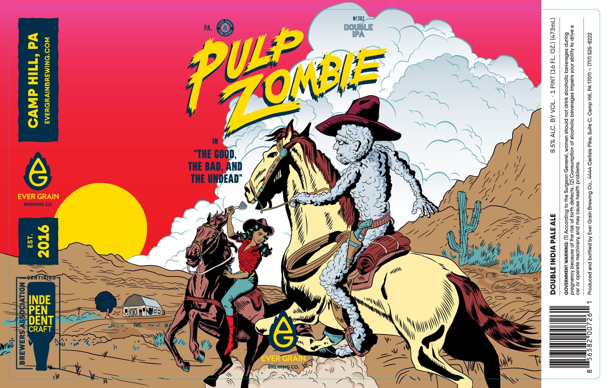 Pulp Zombie by Ever Grain Brewing - beer label