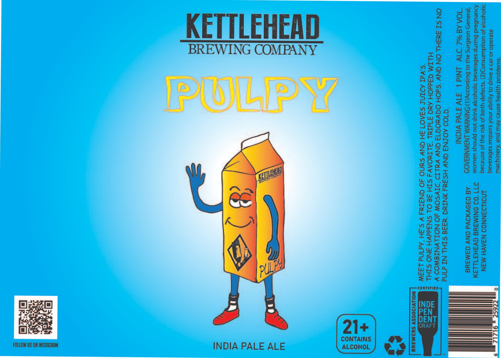 Pulpy by Kettlehead Brewing Company - beer label
