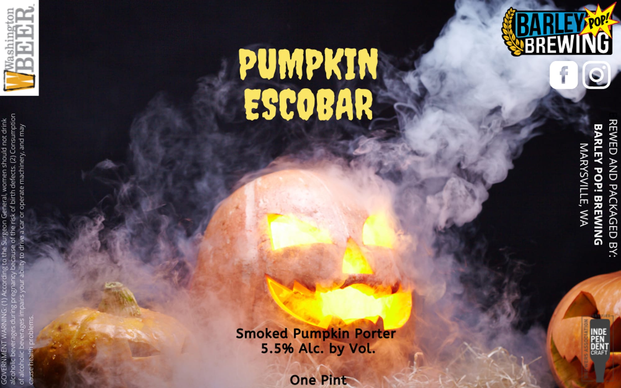 Pumpkin Escobar by Barley Pop Brewing - beer label