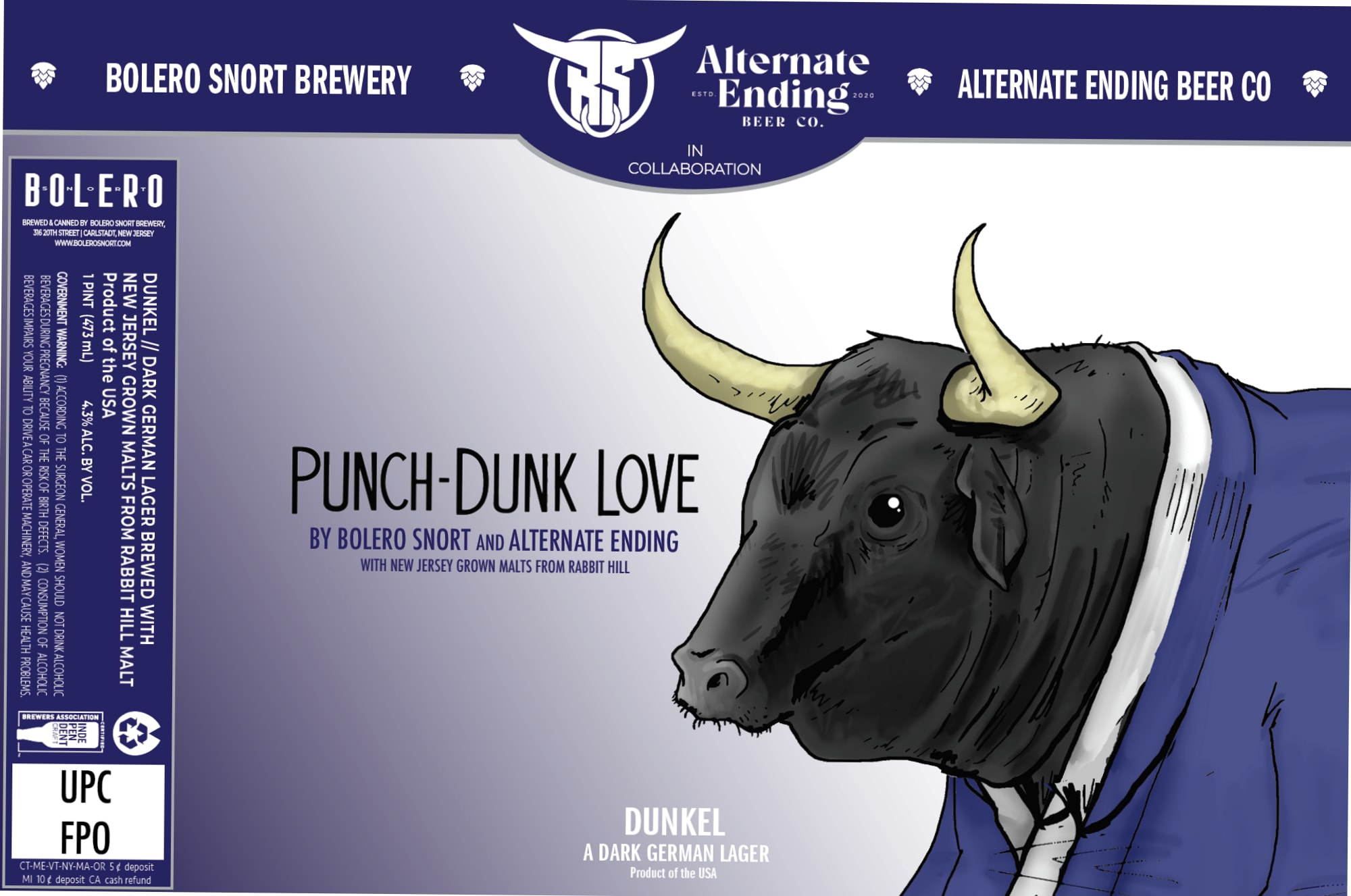 Punch-Dunk Love by Alternate Ending Beer Co. - beer label