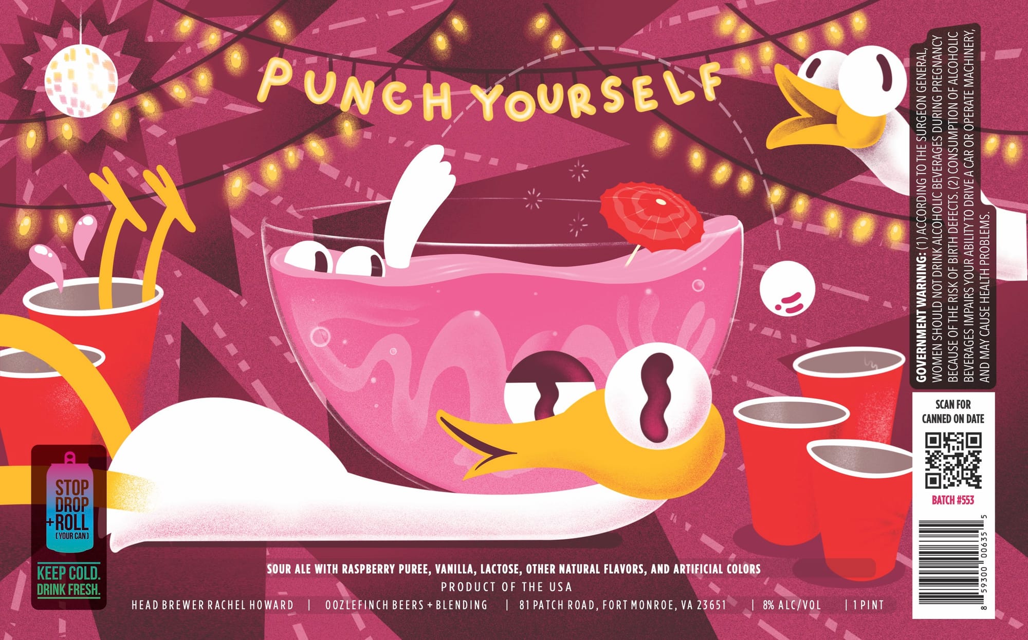 Punch Yourself by Oozlefinch Beers +Blending - beer label