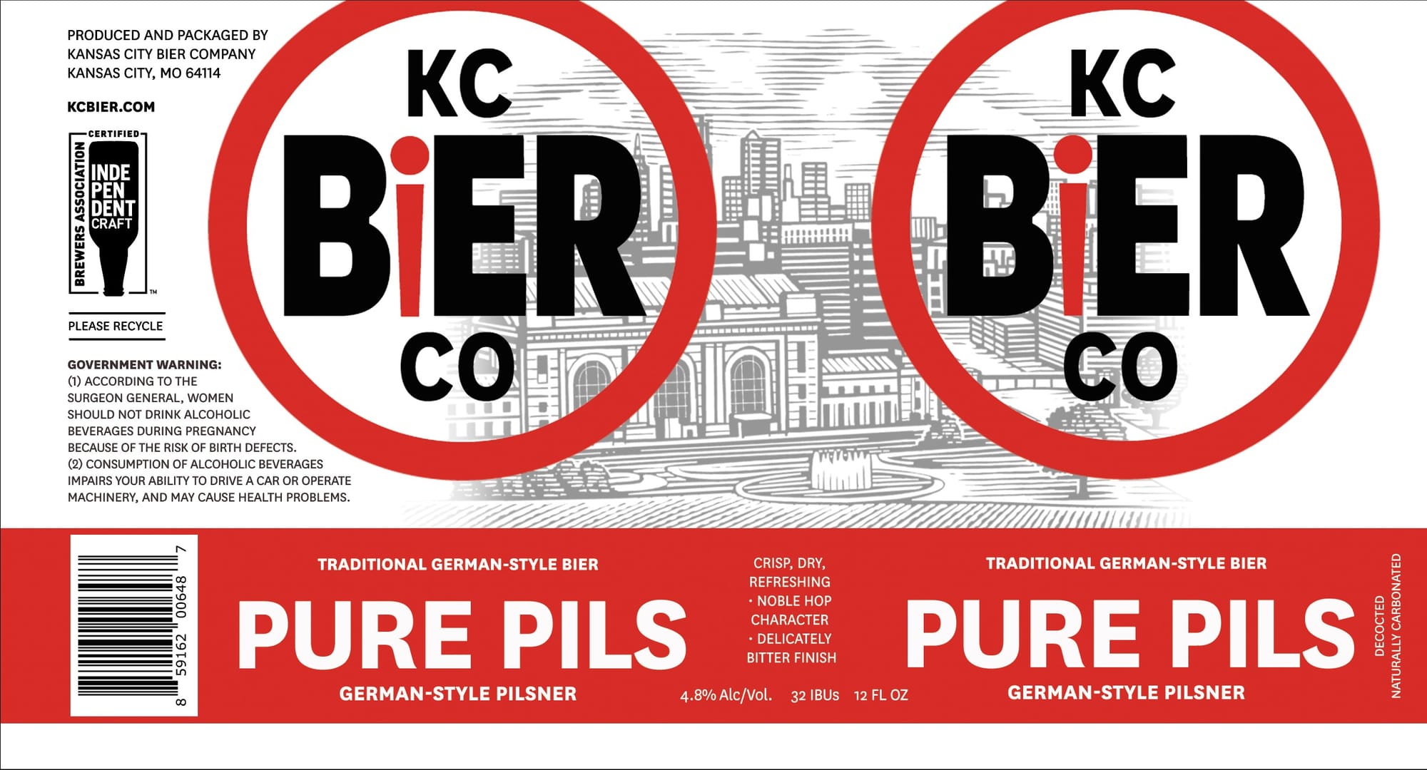 Pure Pils by KC Bier Co. - beer label