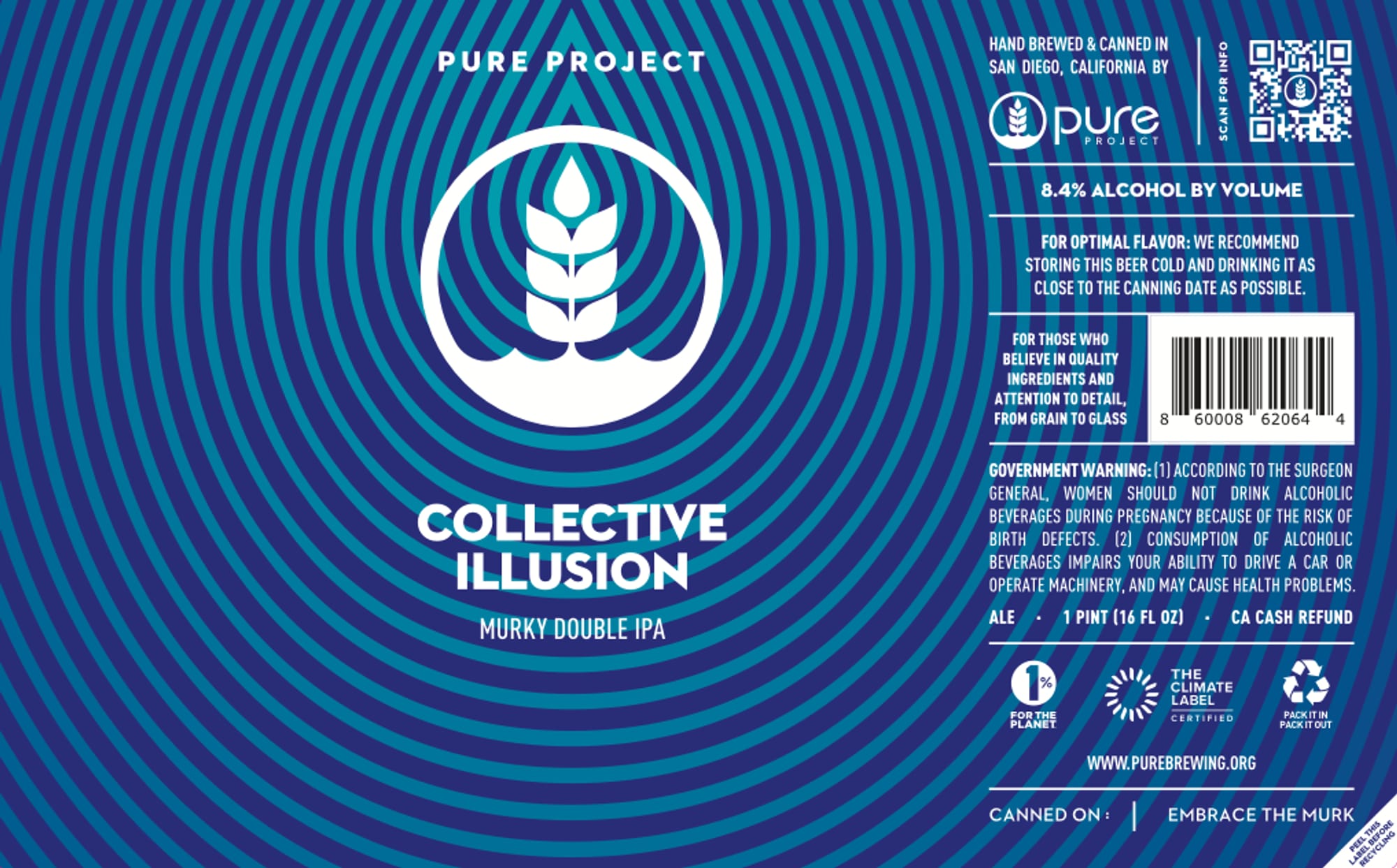 Collective Illusion by Pure Project - beer label