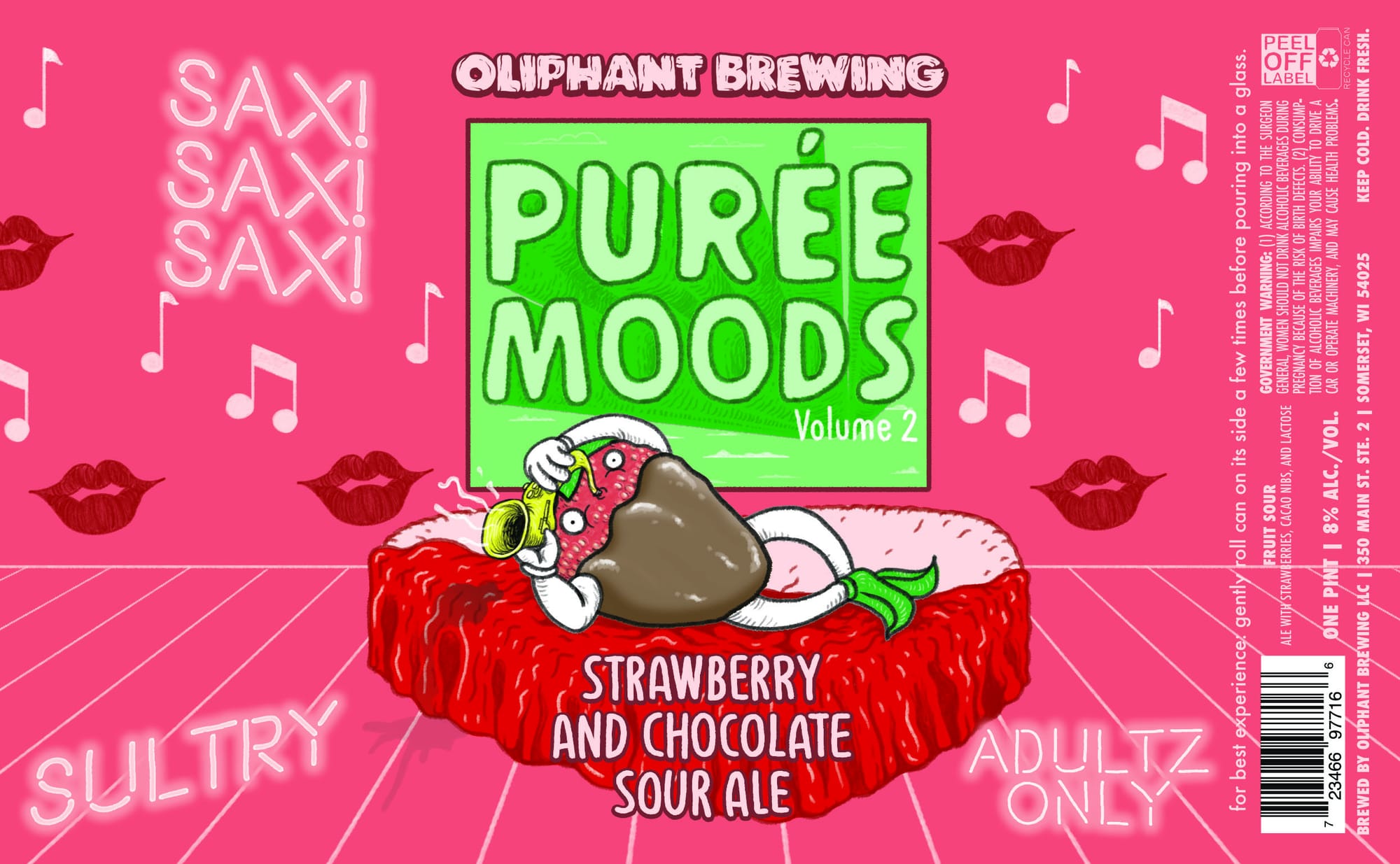 Puree Moods Volume 2 by Olipfant Brewing - beer label