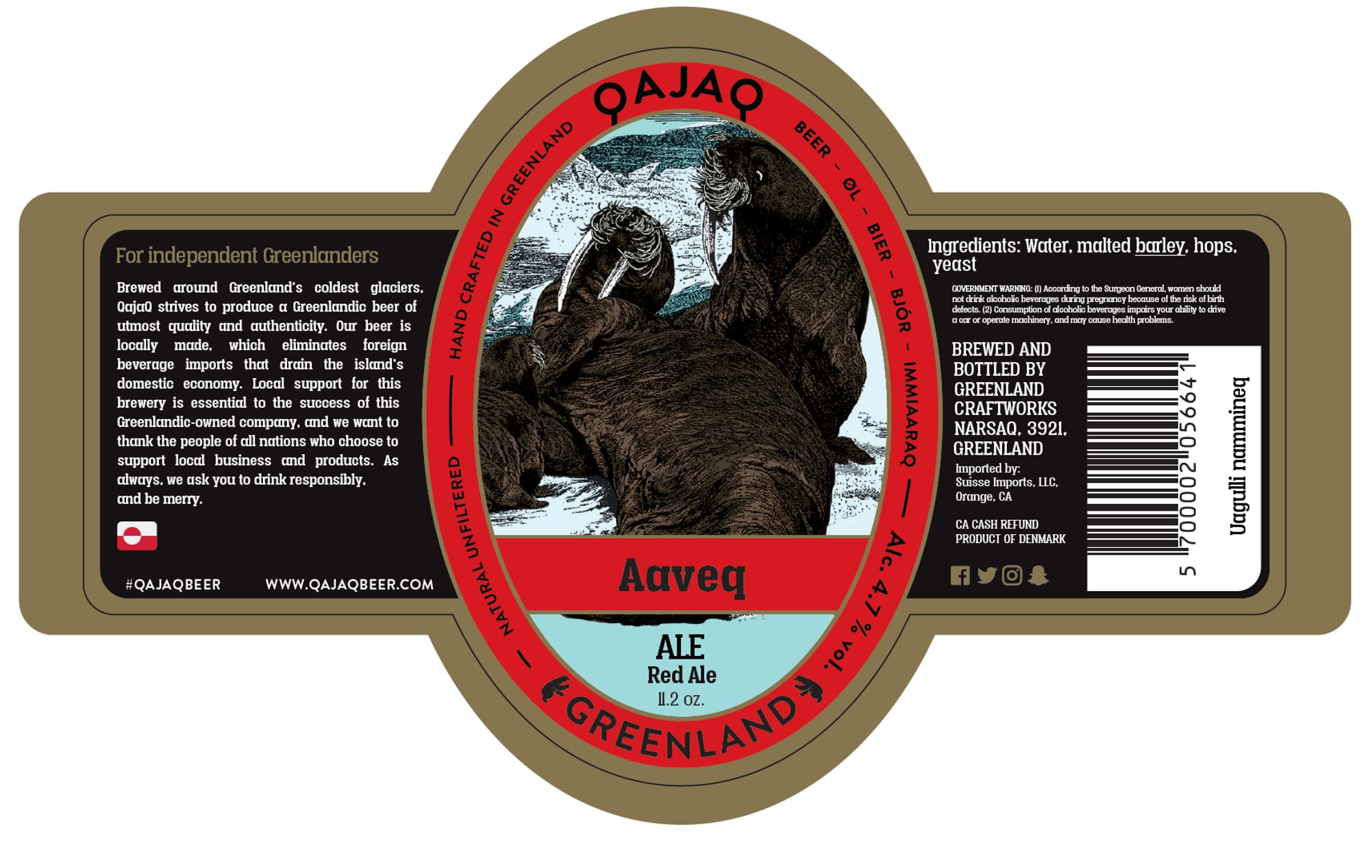 Aaveq by Greenland Craftworks - beer label
