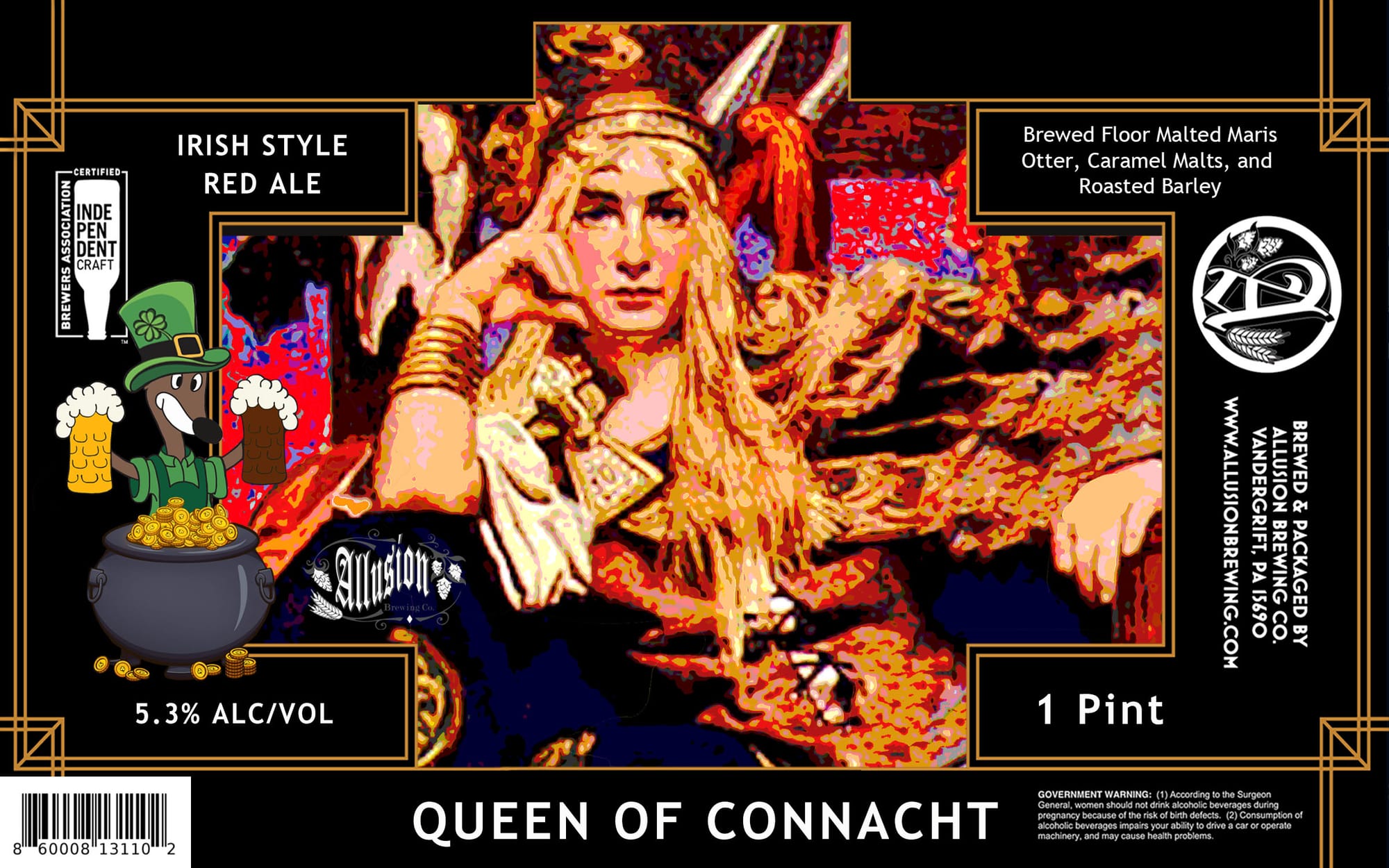 Queen of Connacht by Allusion Brewing - beer label