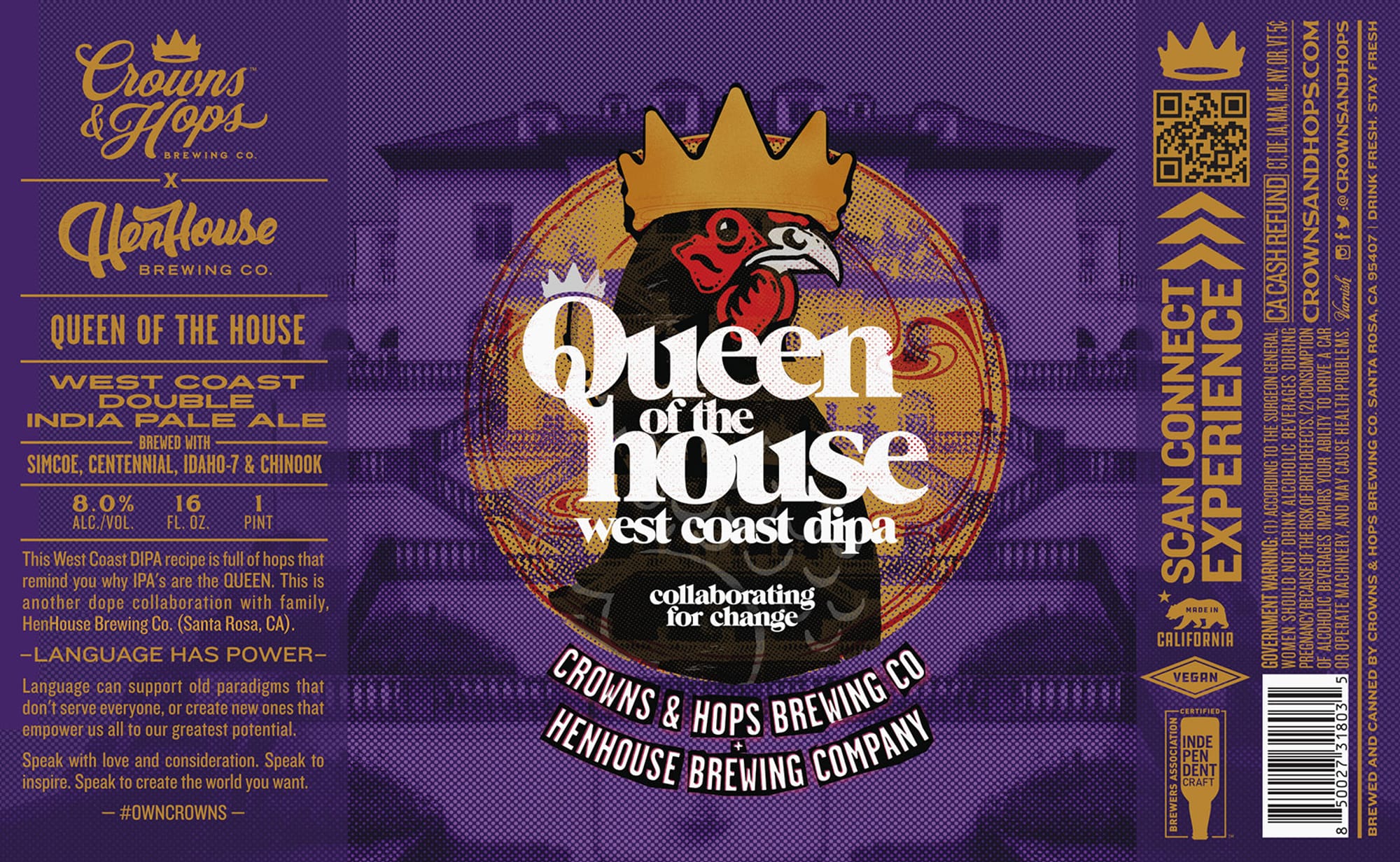 Queen of the House by Crowns & Hops Brewing Co. - beer label