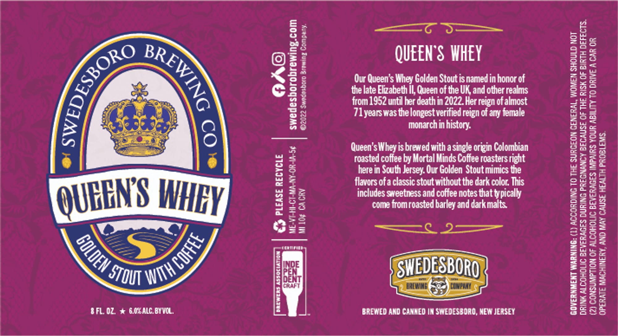 Queen’s Whey by Swedesboro Brewing Company - beer label
