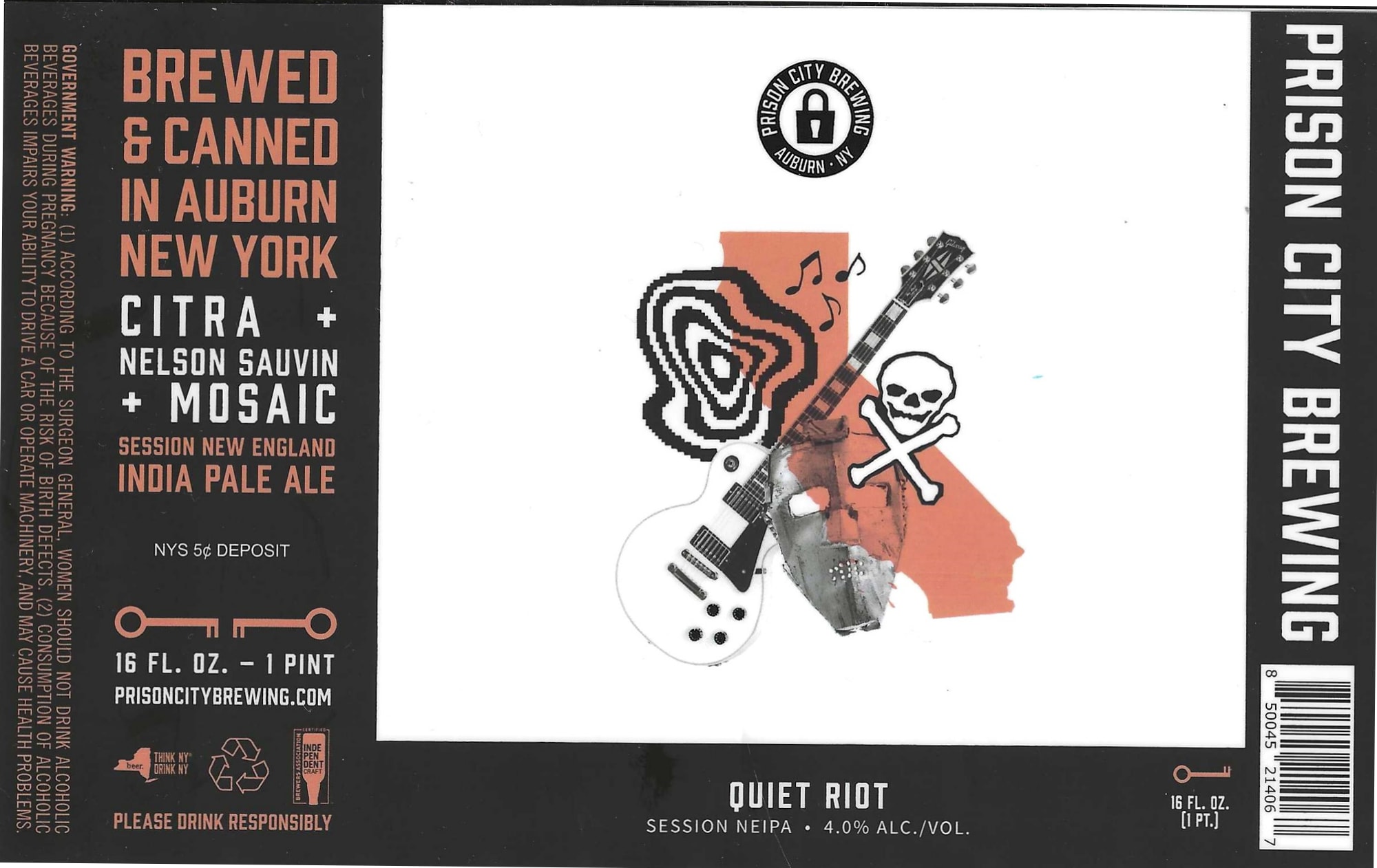 Quiet Riot by Prison City Brewing - beer label
