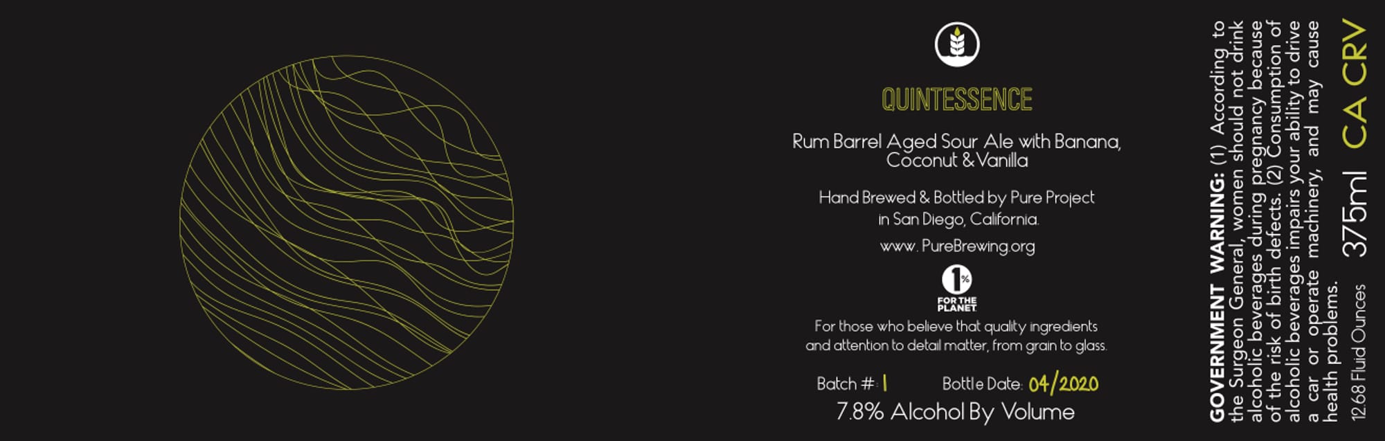 Quintessence by Pure Project - beer label