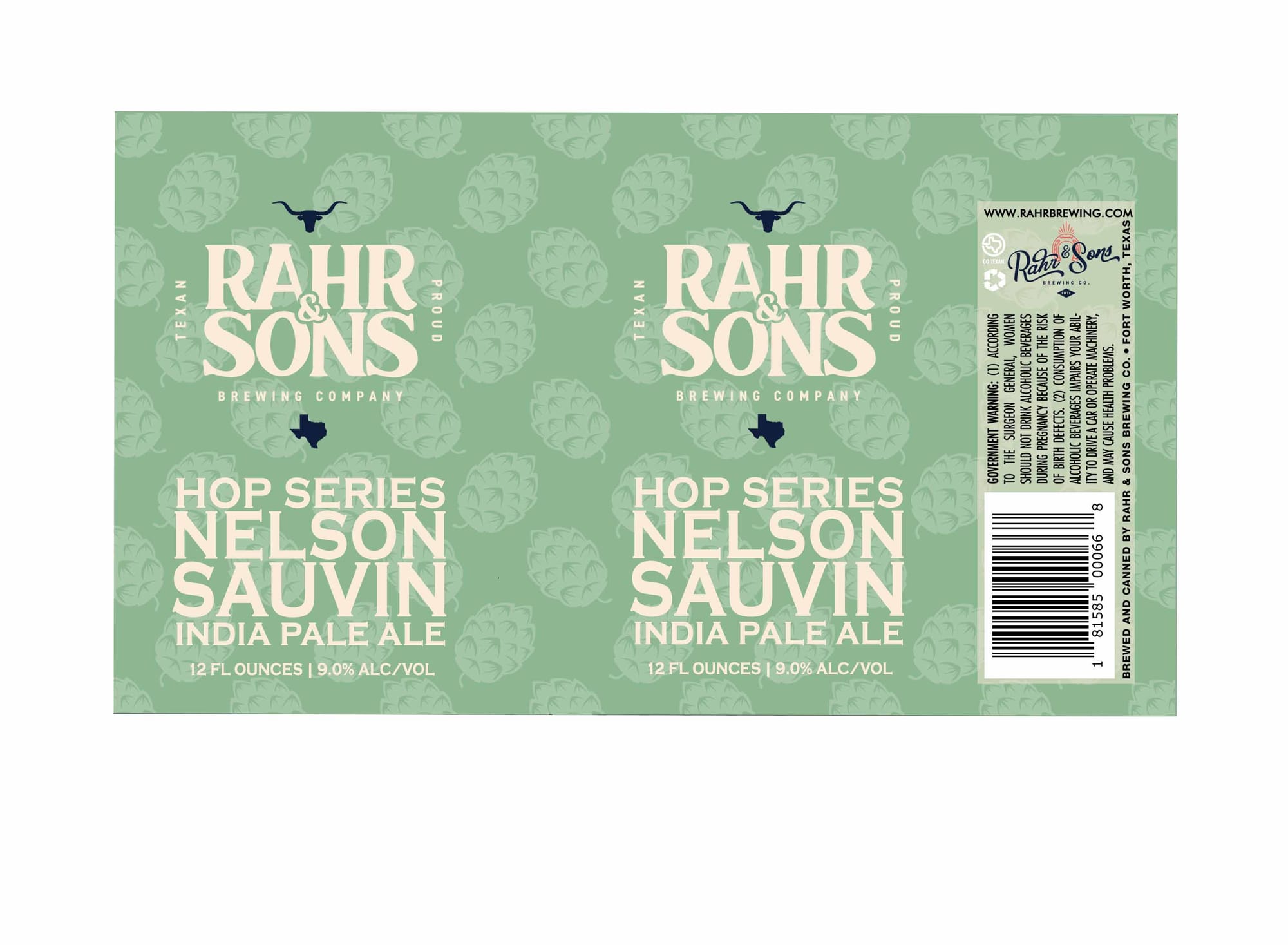 Hop Series Nelson Sauvin IPA by Rahr & Sons Brewing Company - beer label