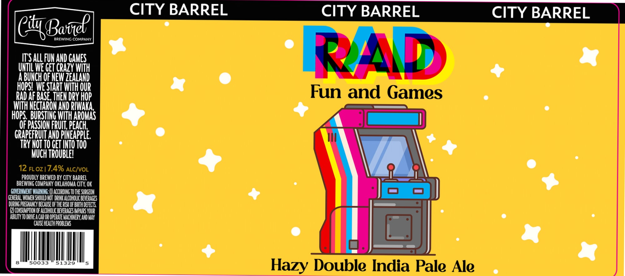 RAD by City Barrel Brewing Company - beer label