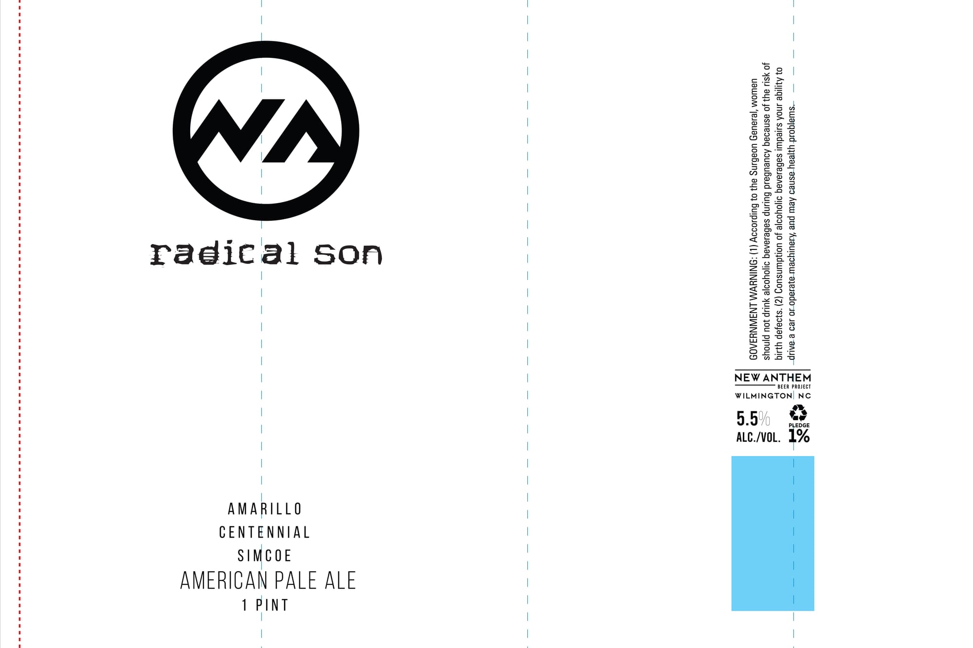 Radical Son by New Anthem Beer Project - beer label