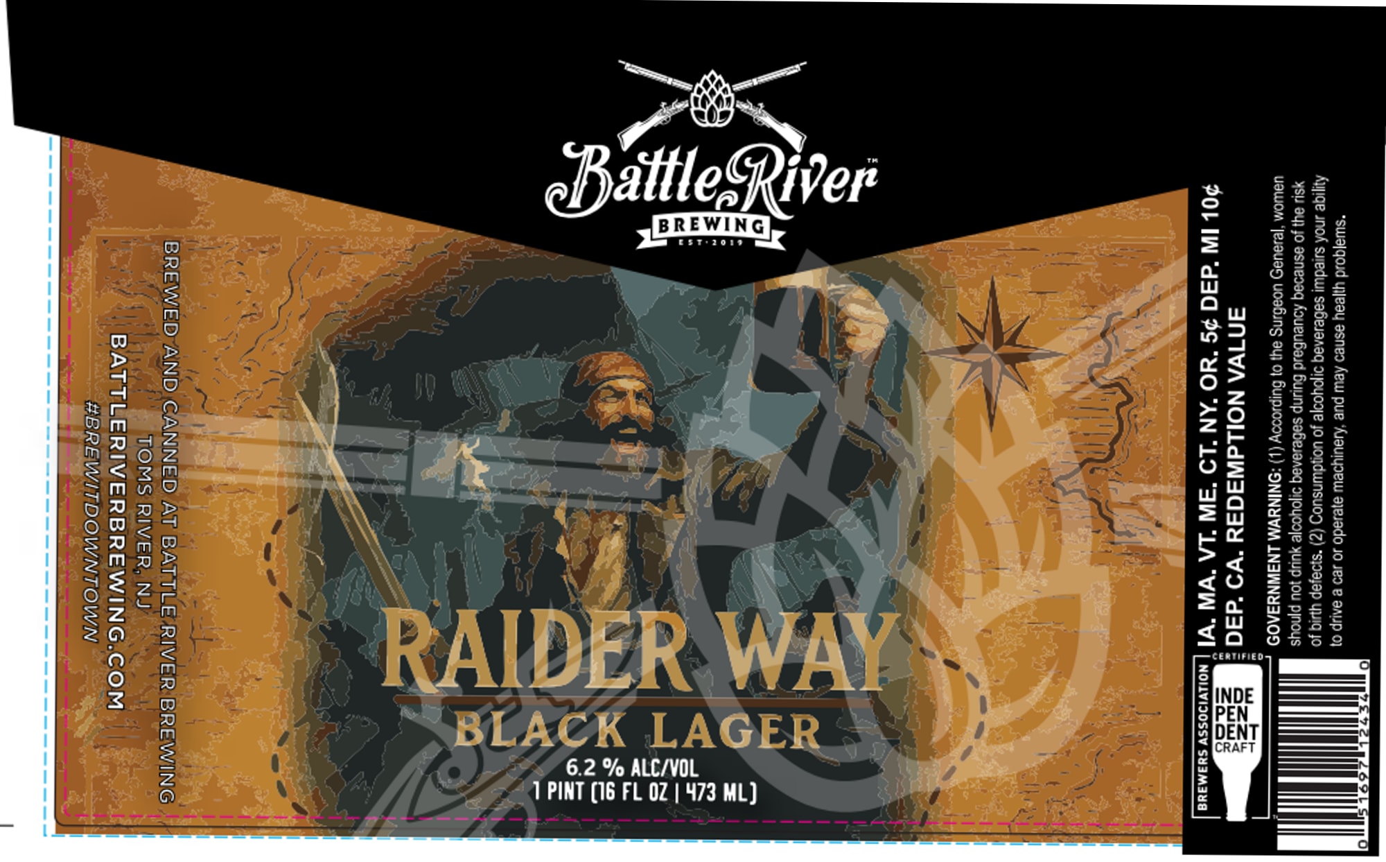 Raider Way by Battle River Brewing - beer label