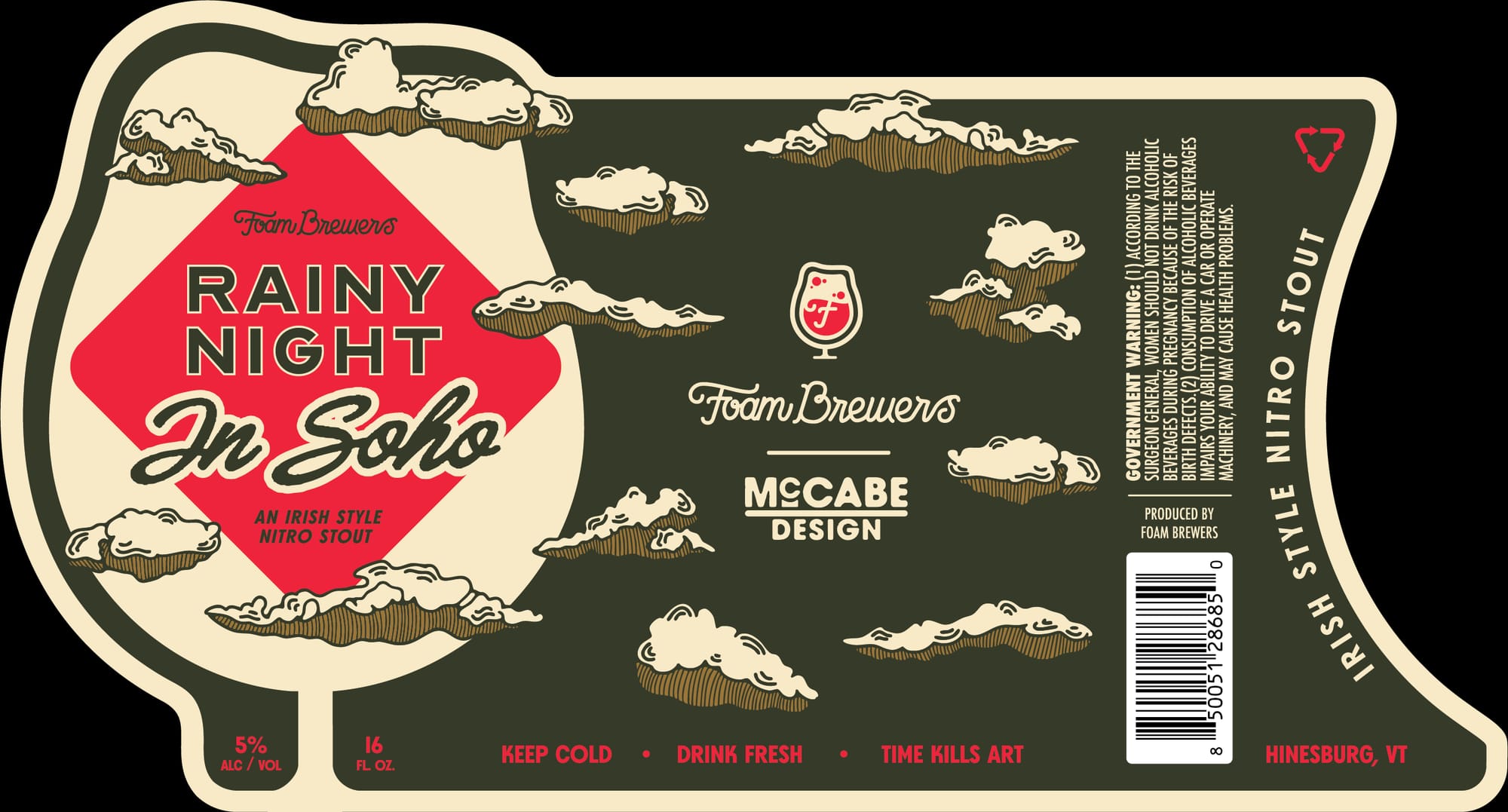 Rainy Night in Soho by Foam Brewers - beer label
