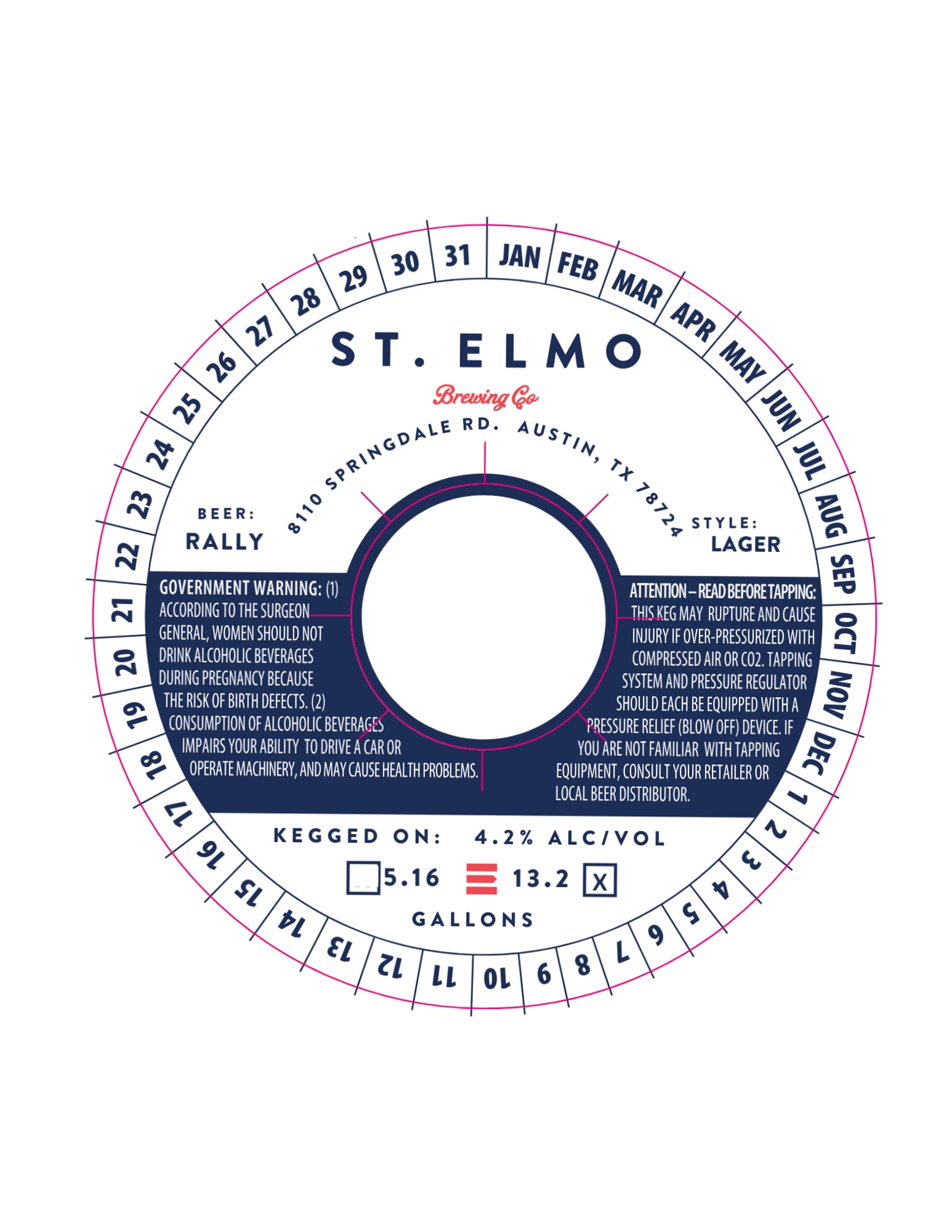 Rally by St. Elmo Brewing Co. - beer label