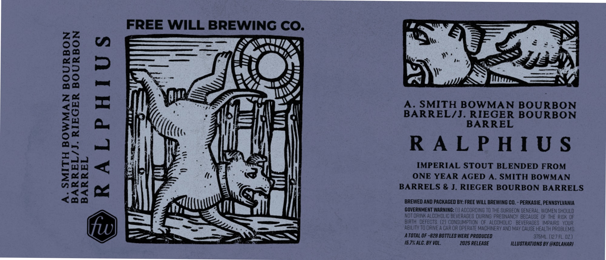 Ralphius by Free Will Brewing Co. - beer label