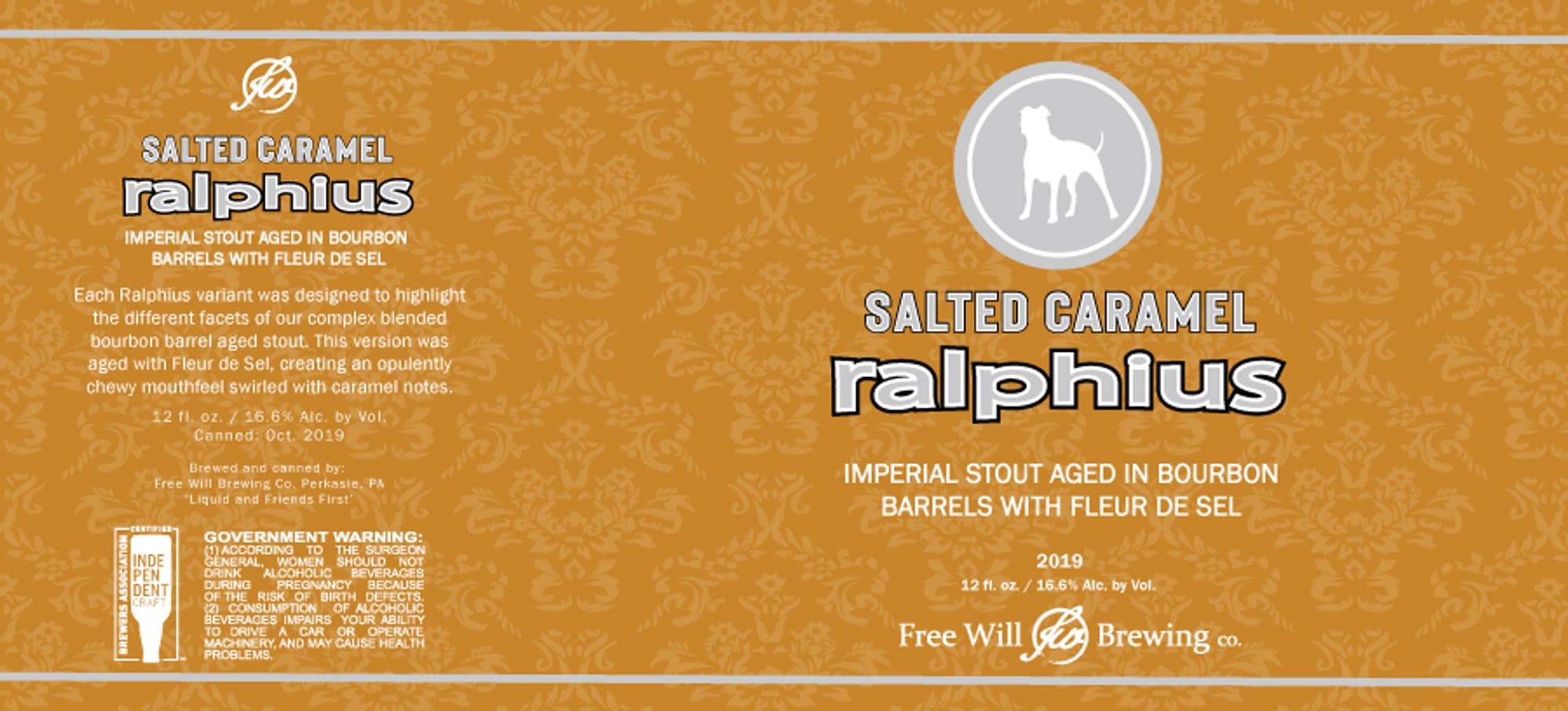 Ralphius by Free Will Brewing co. - beer label