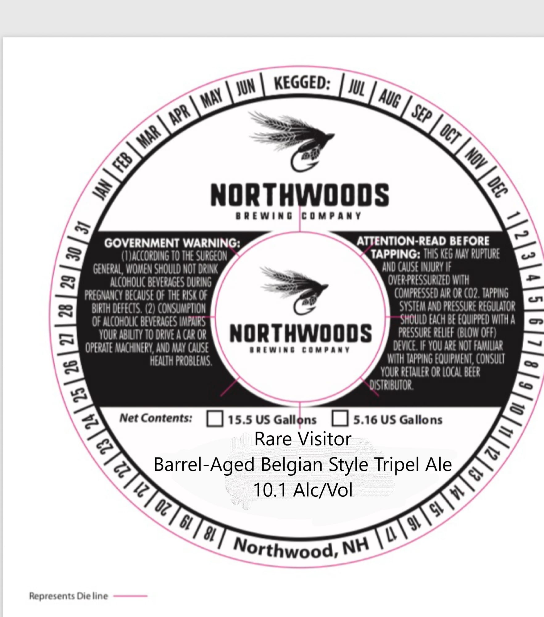 Rare Visitor by Northwoods Brewing Company - beer label