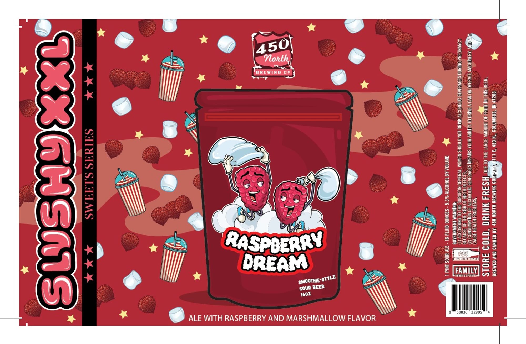 Raspberry Dream by 450 North Brewing Co. - beer label