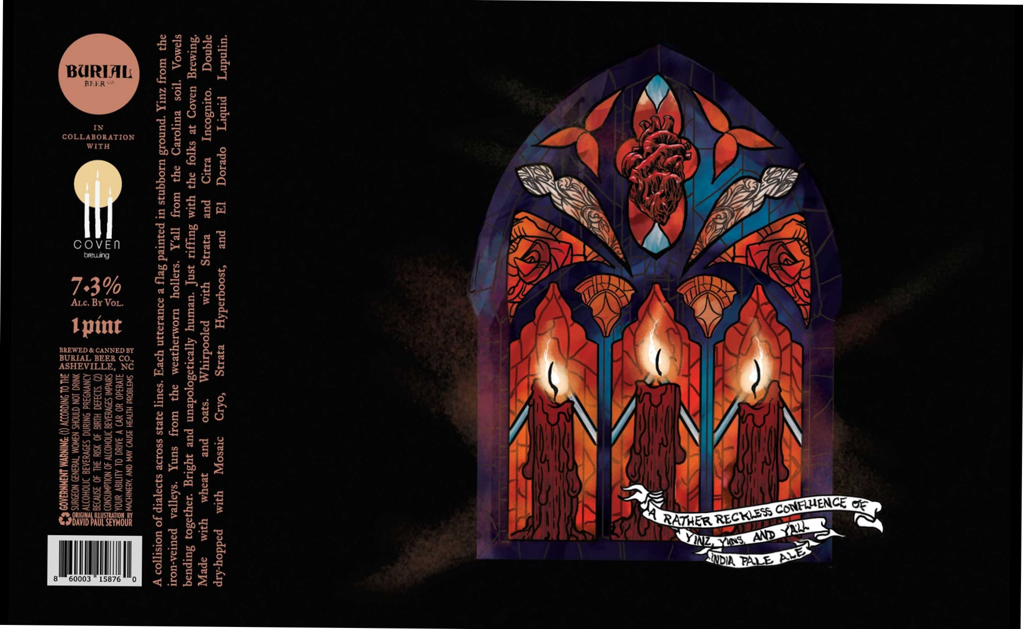 Rather Reckless Confidence by Burial Beer Co. - beer label