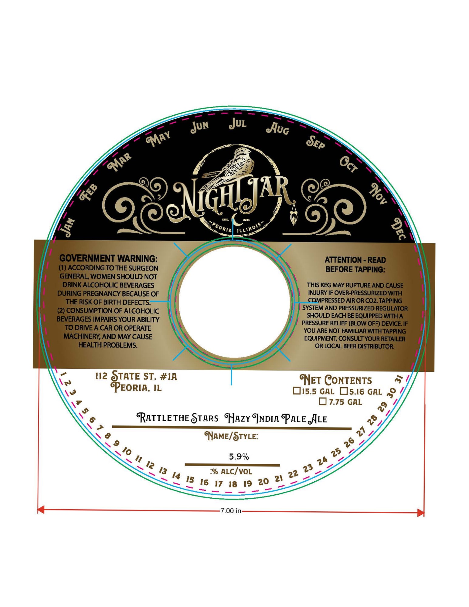 Rattle the Stars by Nightjar - beer label