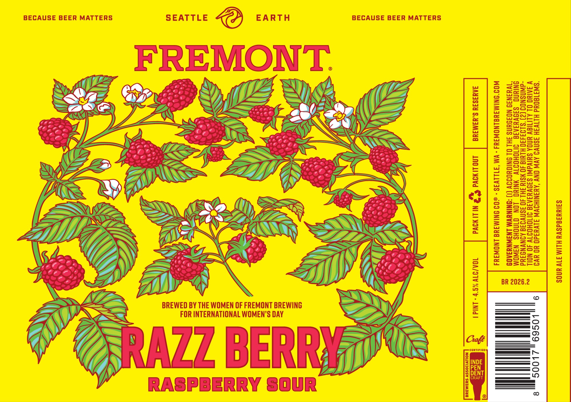 Razz Berry by Fremont Brewing - beer label