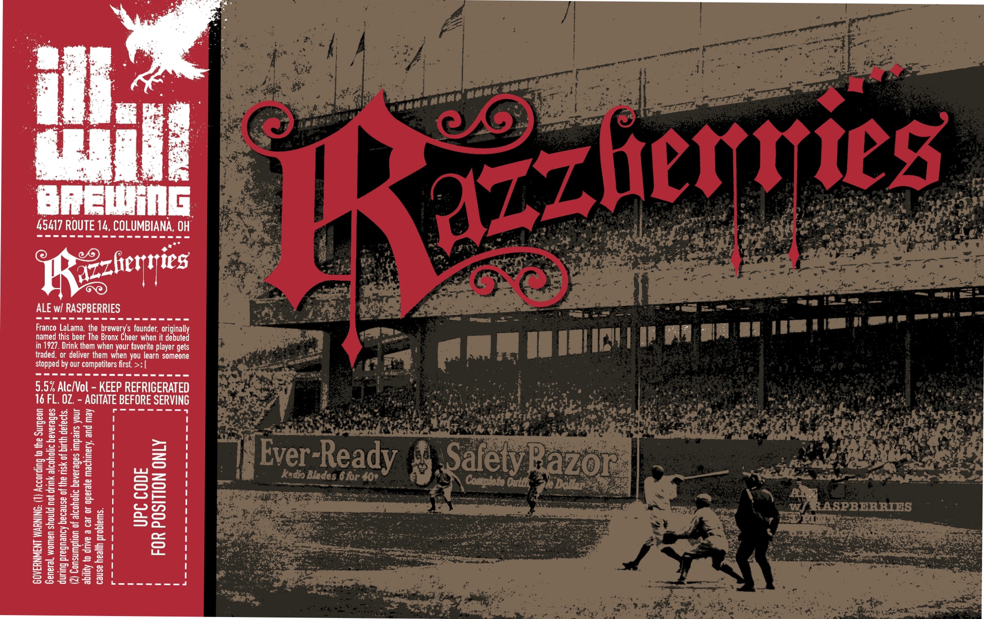 Razzberries by Ever-Ready Brewing - beer label
