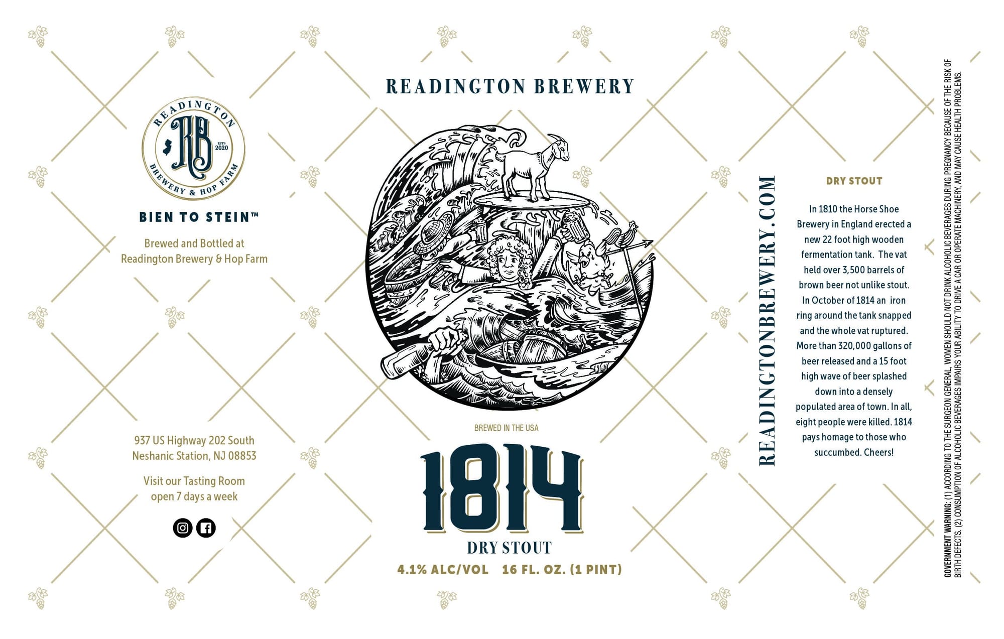 Bien to Stein™ by Readington Brewery & Hop Farm - beer label