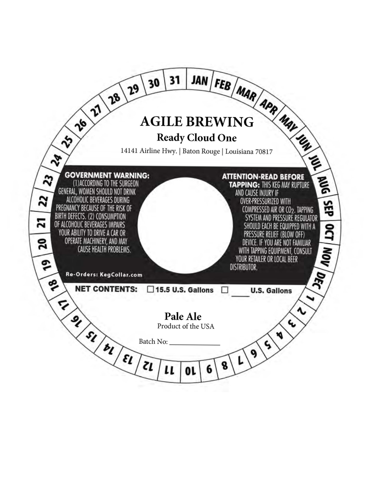 Ready Cloud One by Agile Brewing - beer label