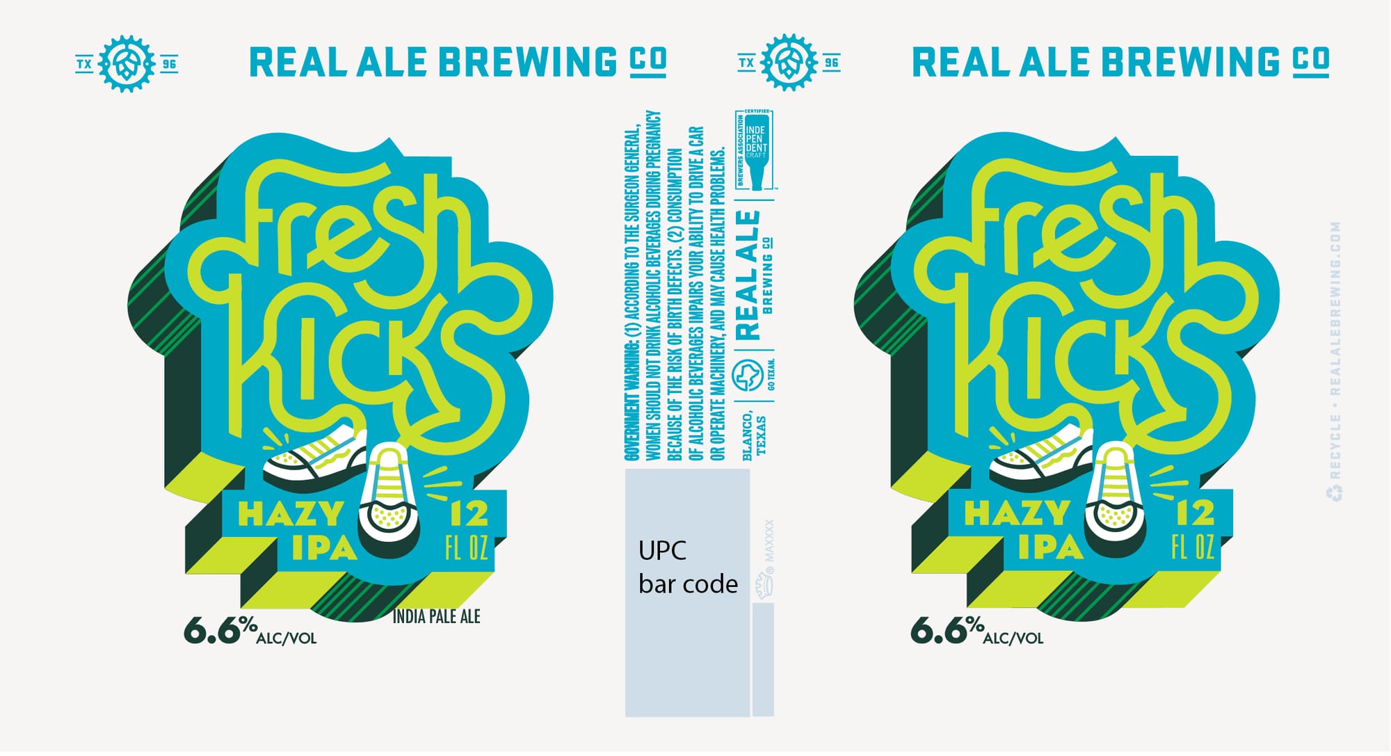 Fresh Kicks by Real Ale Brewing Co. - beer label