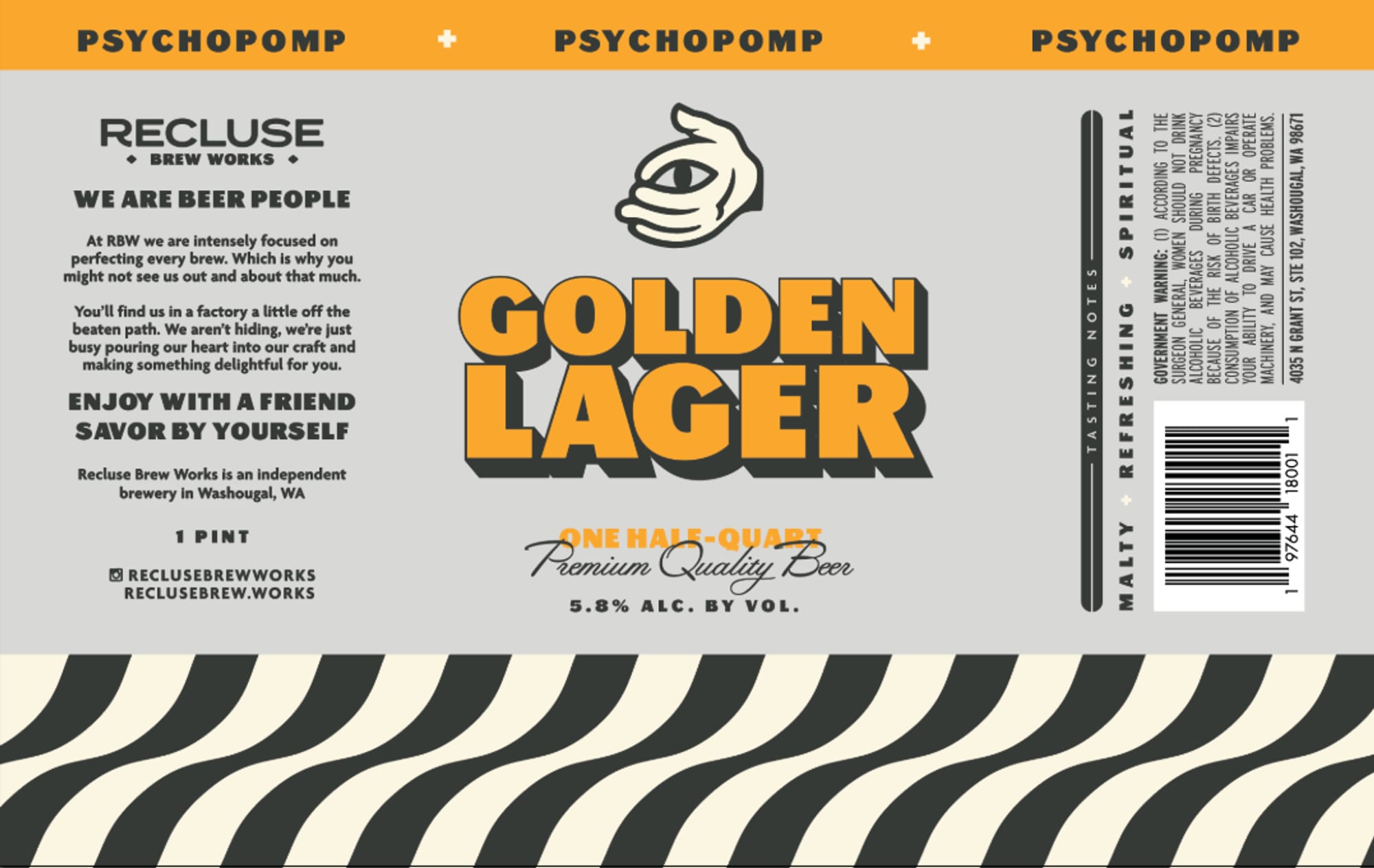 Psychopomp by Recluse Brew Works - beer label