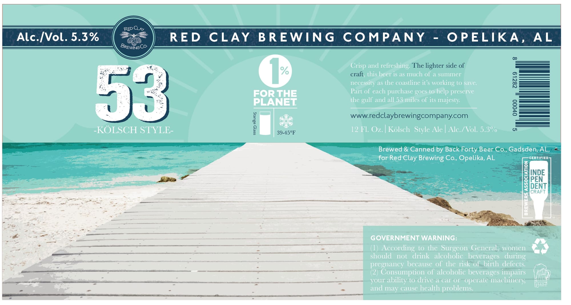 53 - Kölsch Style by Red Clay Brewing Co. - beer label