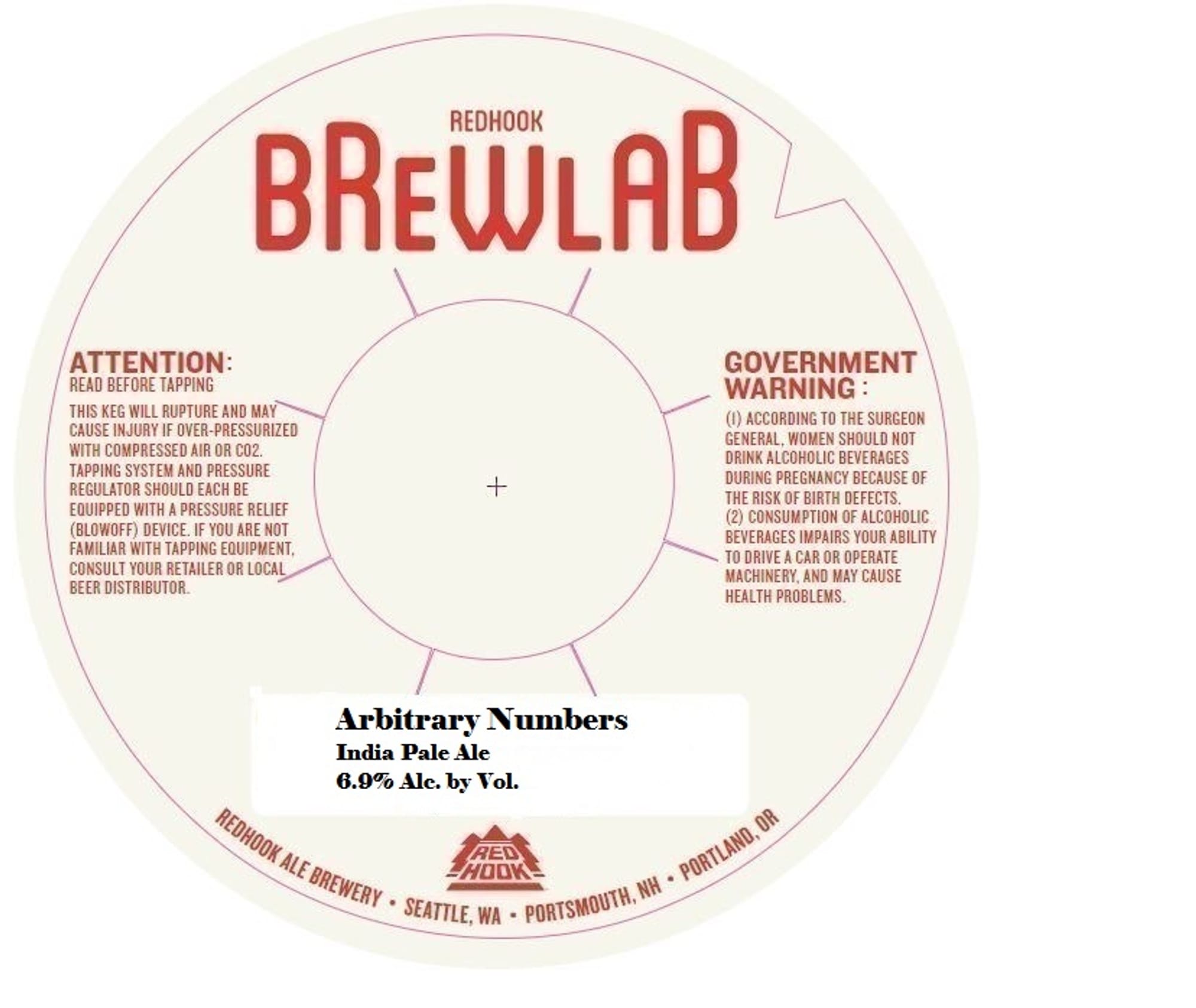 Arbitrary Numbers by Redhook Brewery - beer label